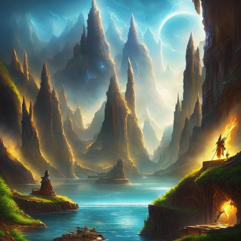 Hero from another world. Daring adventures. Otherworldly landscapes. Legendary quests. By fantasy illustrator.