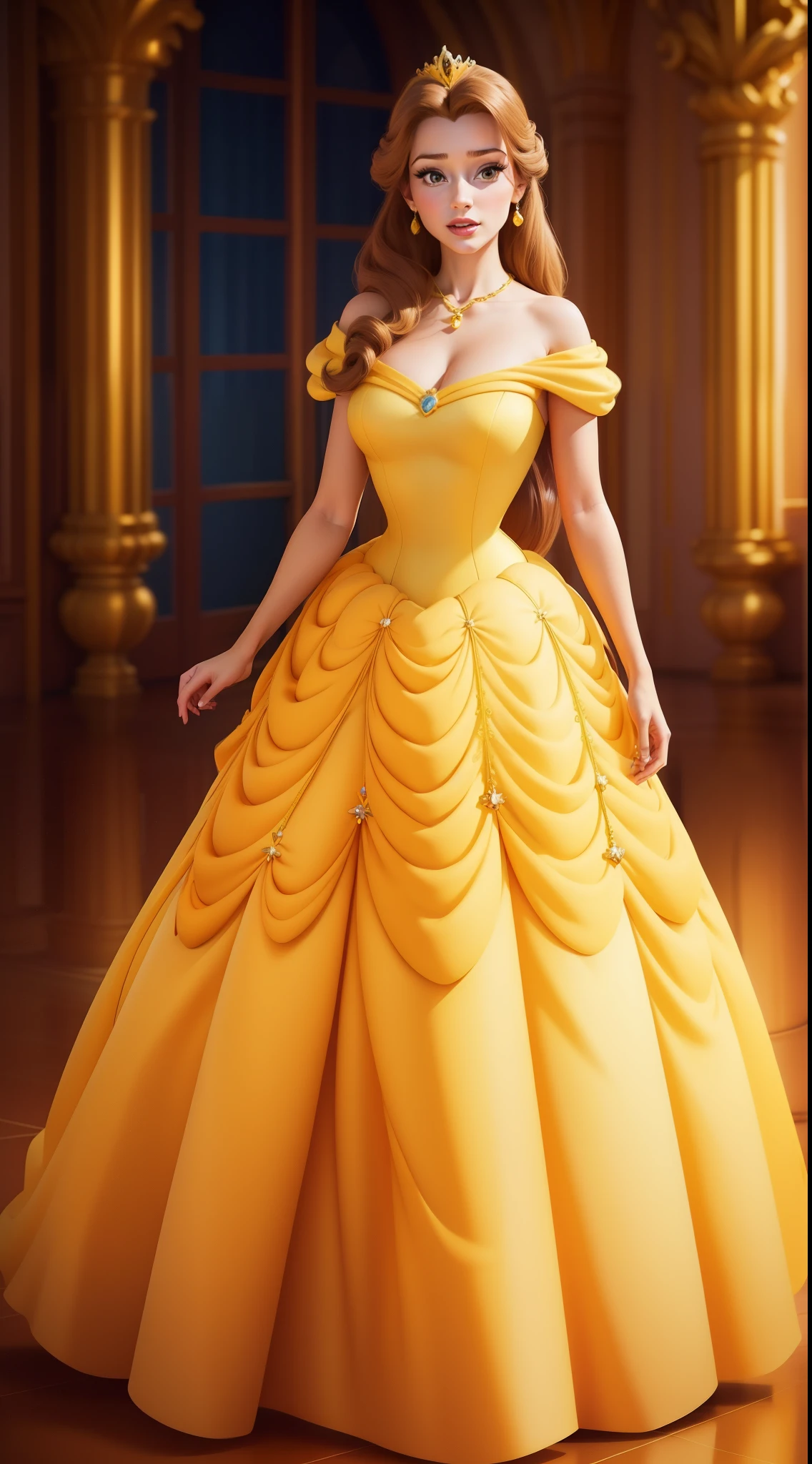 Disney princess with yellow dress hotsell