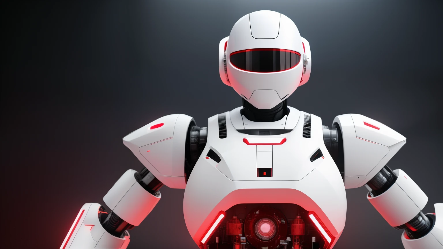 white future technology, white background, technology class, robot, red, 3d, magic, education, Full HD, 4K hyperrealistic image,