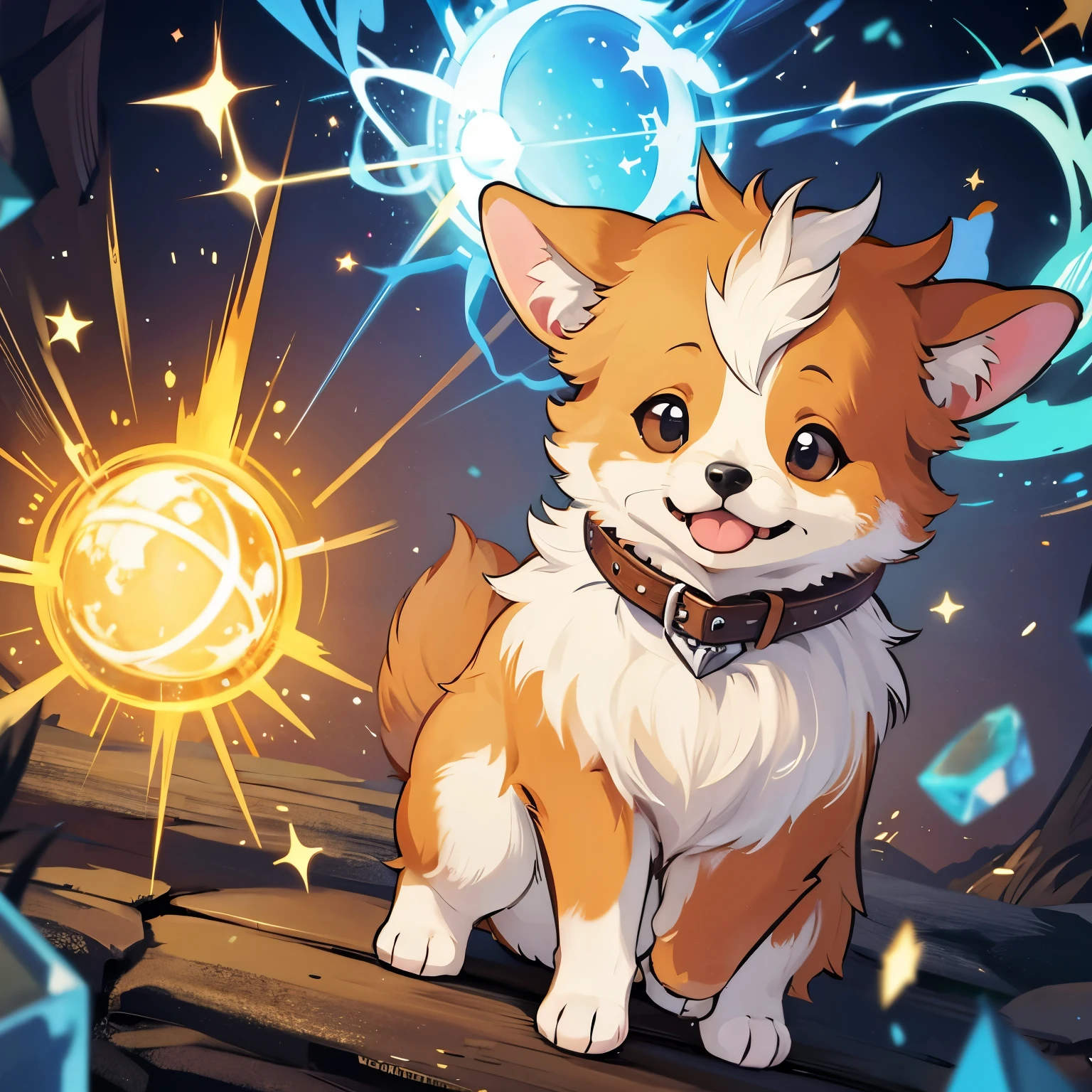 Corgi that emits magic