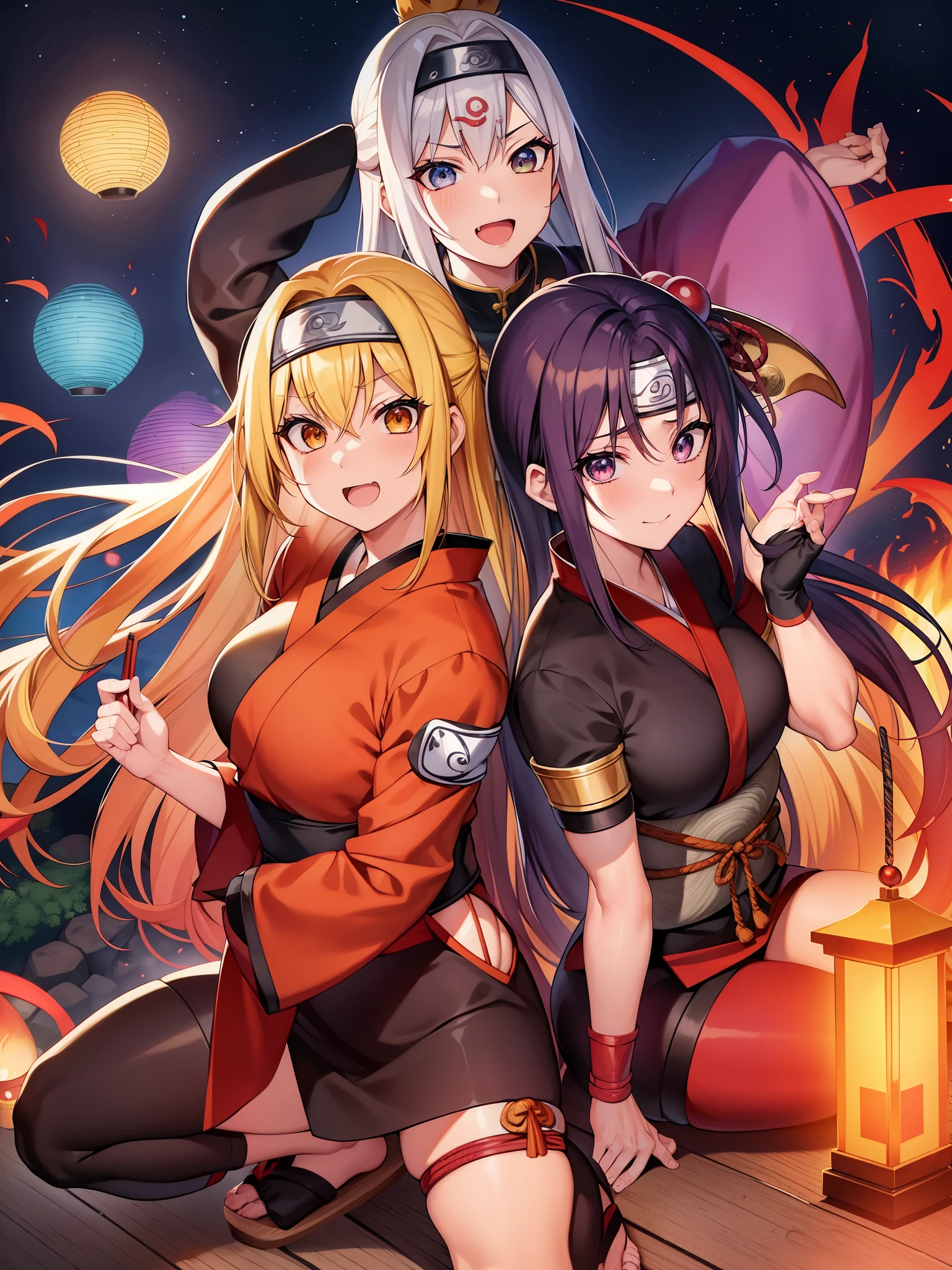 Naruto Shippuden、Gama Sennin、erotic hermit、Konohagakure、legendary sannin、Jiraiya、Koraiya、「Shinobi's three prohibitions」(Wine, gold, women)Break、Fire、Tudun、Thief/Ninja。歌舞伎や講談などへの翻案を通してToad magicを使う代表的な忍者キャラクター、Toad magic、Kuchiyose technique、cattail oil、giant toad、Large build with long white hair、Wearing clogs、Naruto's ninja clothes、red tattoo on face