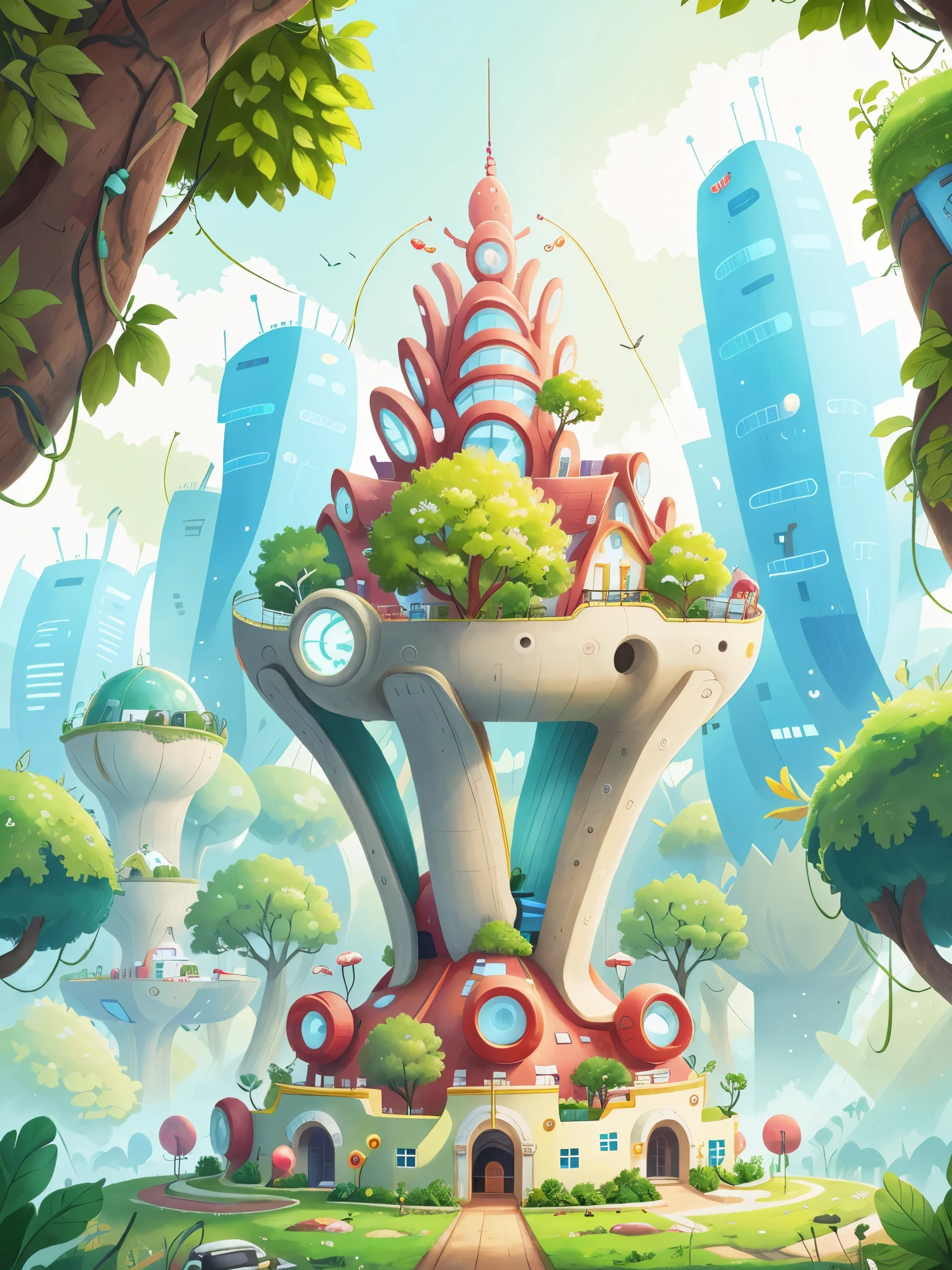 future city, technology, eco-friendly, sustainable living, imaginative, creative, inspire, public attention, development