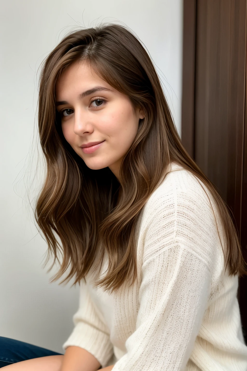 27 year old girl with light brown hair, real life, boydan foto,