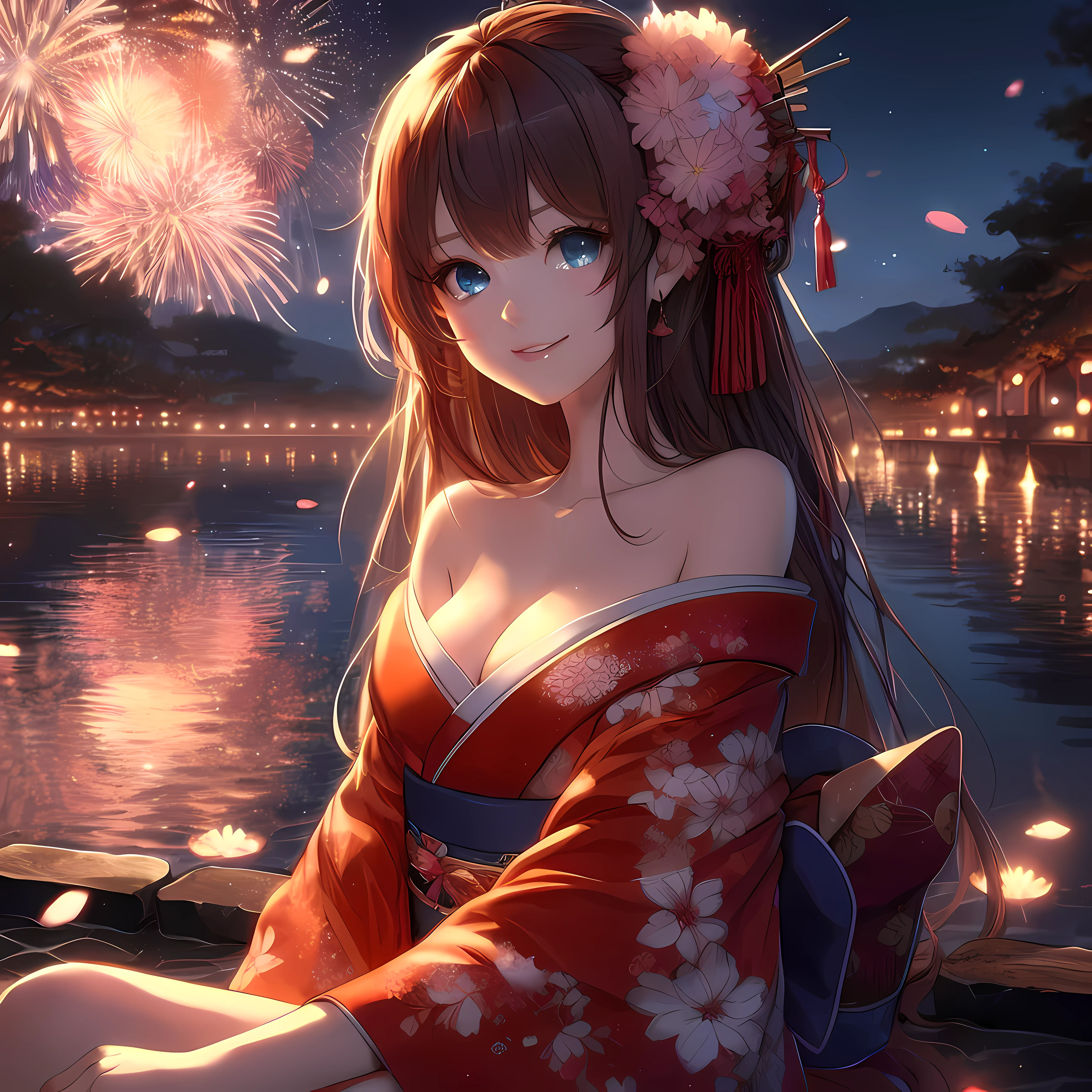 Anime girl sitting on the ground before the full moon, anime style 4k, night nucleus, anime wallpaper 4k, anime wallpaper 4k, 4k anime wallpaper, Anime Art Wallpaper 4k, Anime Art Wallpaper 4k, 4k comic wallpaper, Animation Art Wallpaper 8k, Beautiful anime, HD anime wallpaper, Beautiful anime girl, Japanese art style