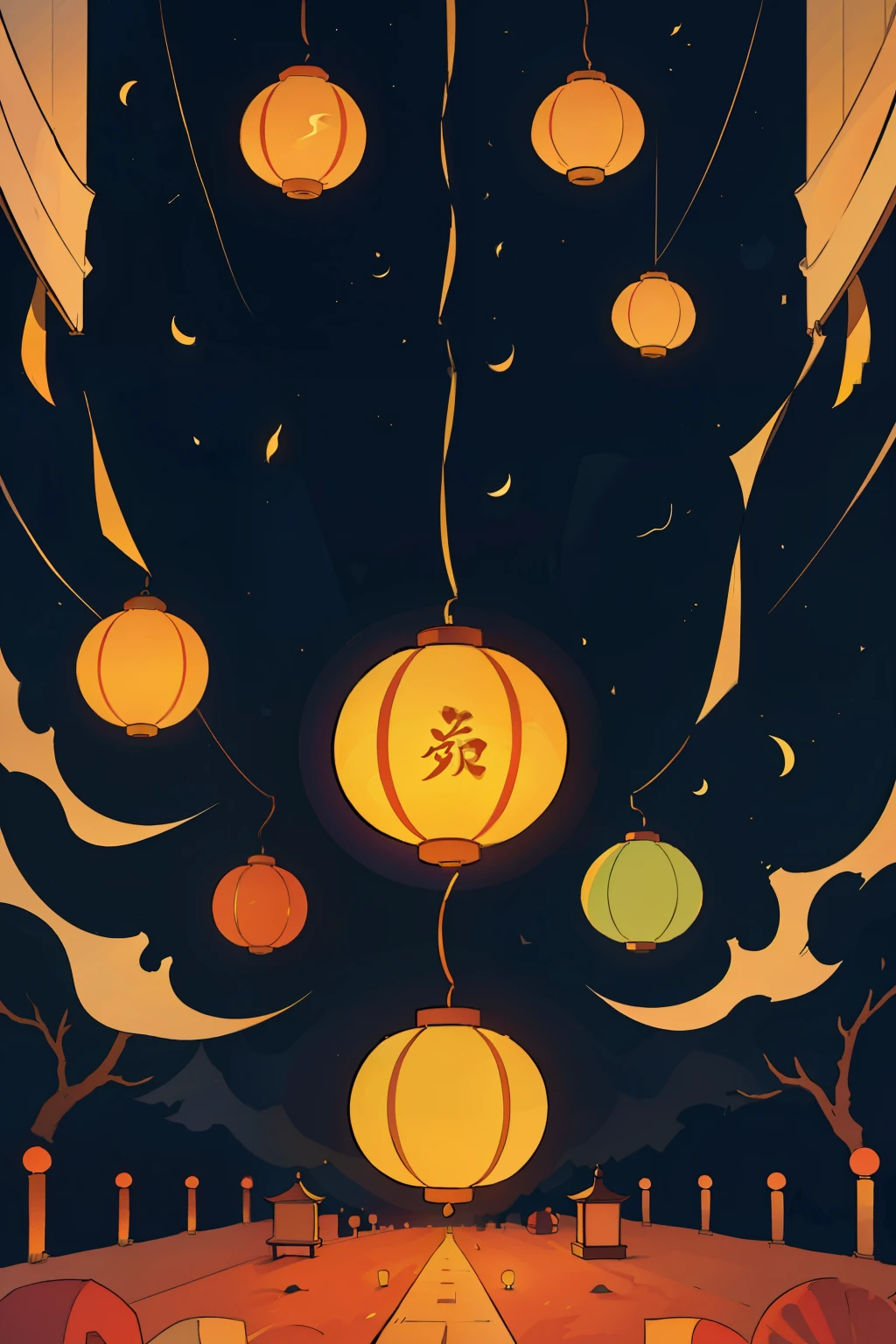 Minimalist Line Style Lantern Festival Poster:
Help me create a captivating Lantern Festival poster with a minimalist line style.
Imagine a simple yet elegant design featuring graceful lines and intricate patterns. The poster showcases a serene landscape of traditional Chinese lanterns, delicately hanging from the trees and illuminating the night sky.
The minimalist approach highlights the beauty of the lanterns' silhouettes, their delicate details accentuated by deft line strokes. The poster exudes an air of calm and peace, inviting viewers to celebrate the joy and wonder of the Lantern Festival.
Paying close attention to each line, the illustration conveys