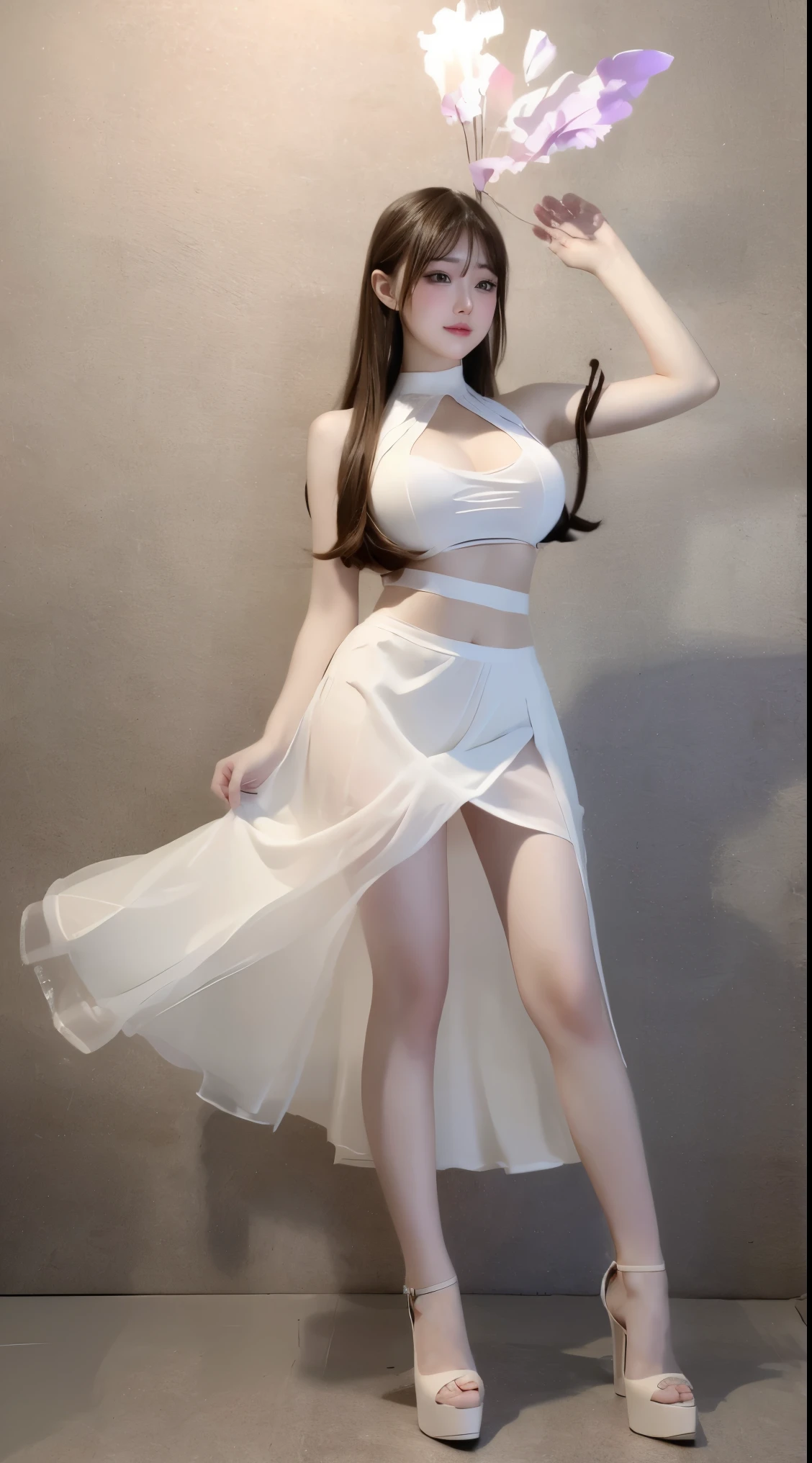 Highest quality, full body detail, golden ratio, standing barefoot, vampire (beautiful young woman, vampire, red eyes (glowing), vampire mouth full of blood, pretty, white skin), ripped silk nightdress, smooth belly, dodgy hair , ultra realistic, sharp detail, (full body), 8k, (original), cg, obsession, dark, fracture, masterpiece, original photo, sfw, dirty (0.8), (super detail), sharp focus, 8k, color, Glitter Gel, War of the Shadows