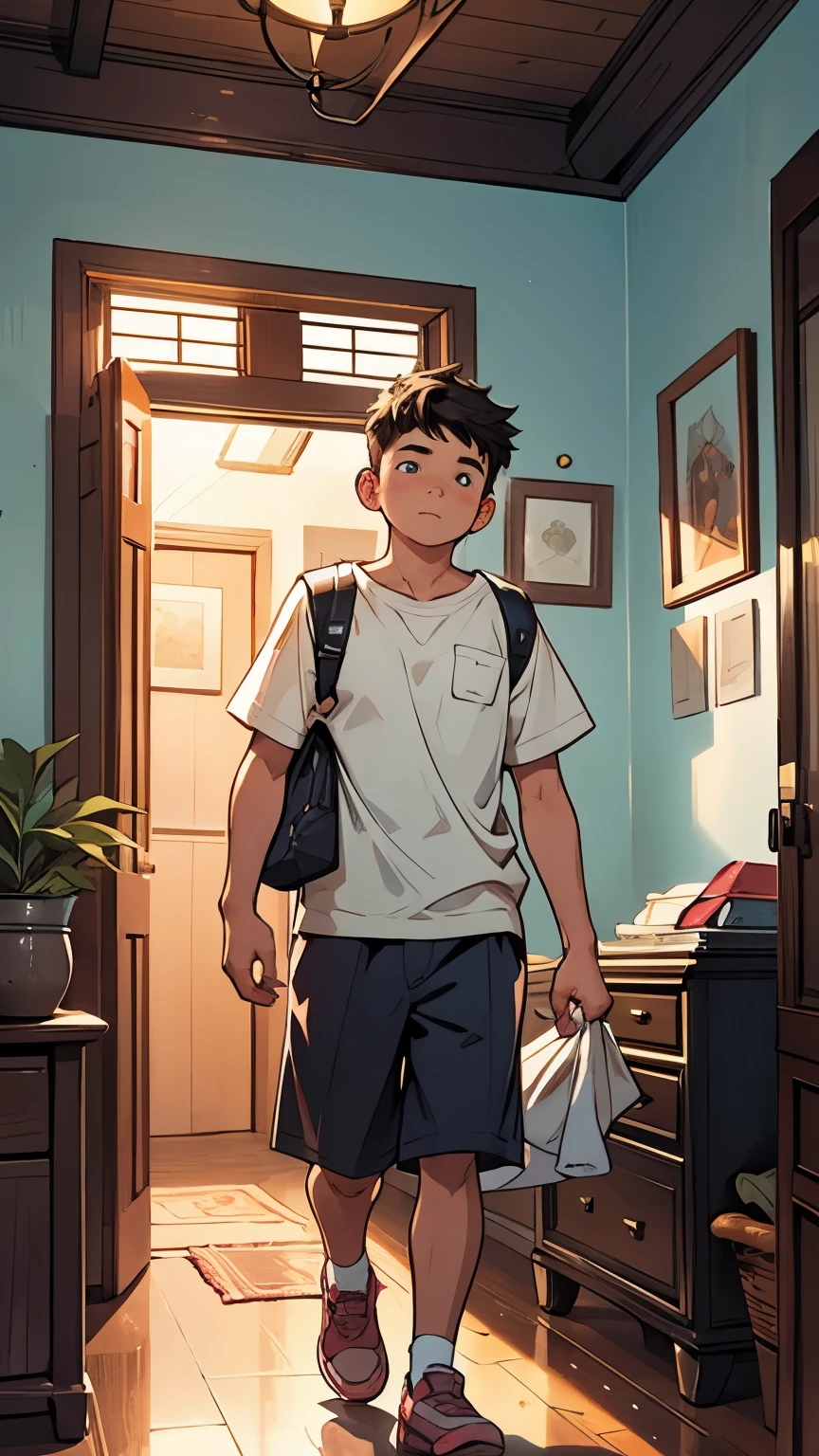 a 18 years old boy enter in house