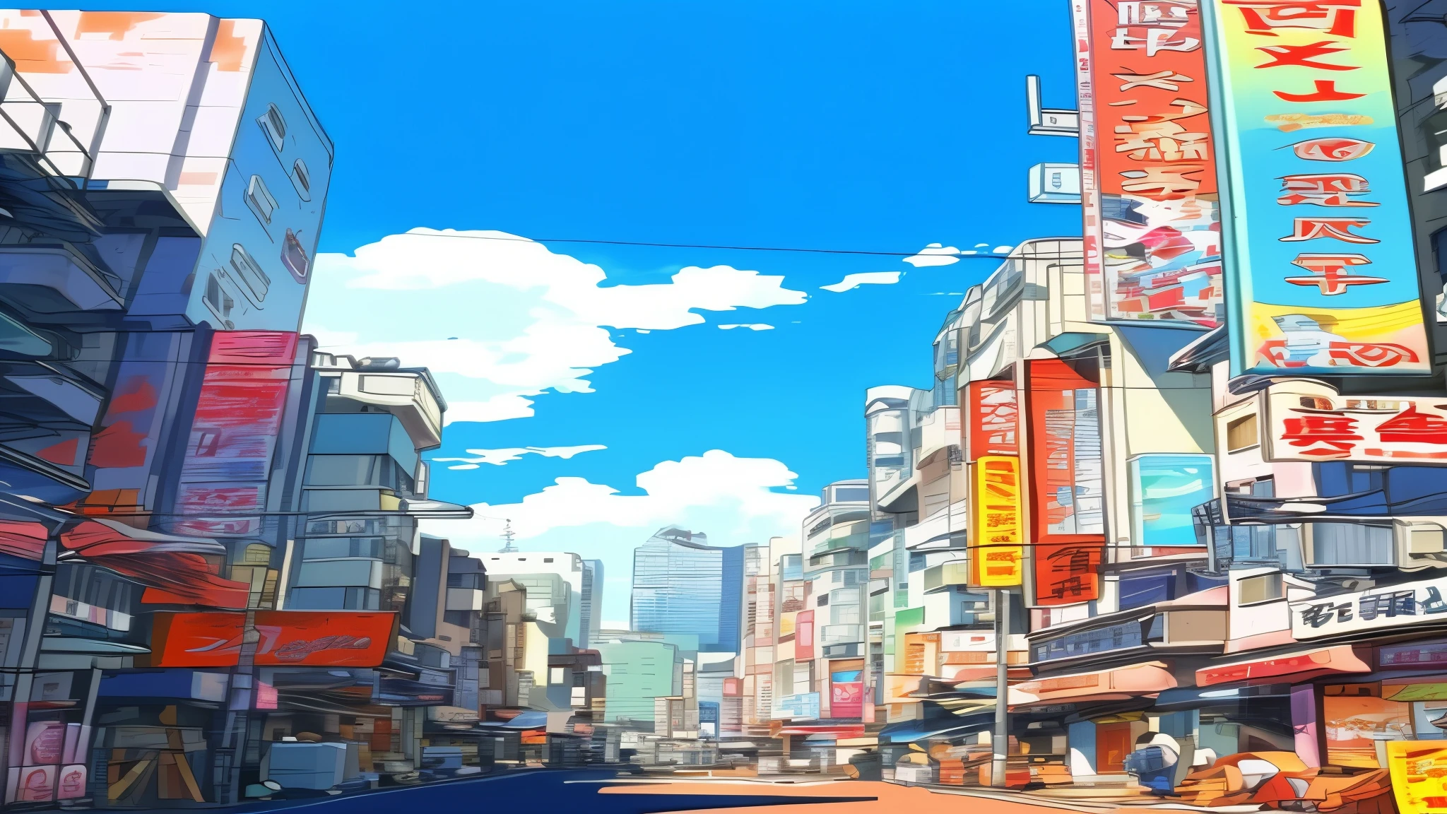 Anime City street with many signs and buildings, Tokyo anime scene, Anime style cityscape, HD anime city landscape, New Tokyo background, Japan city center, anime background art, colorful anime background, anime background, Tokyo street background, anime background, anime aesthetics, japanese city, japan town, Anime landscape concept art, Tokyo style town, Anime landscape