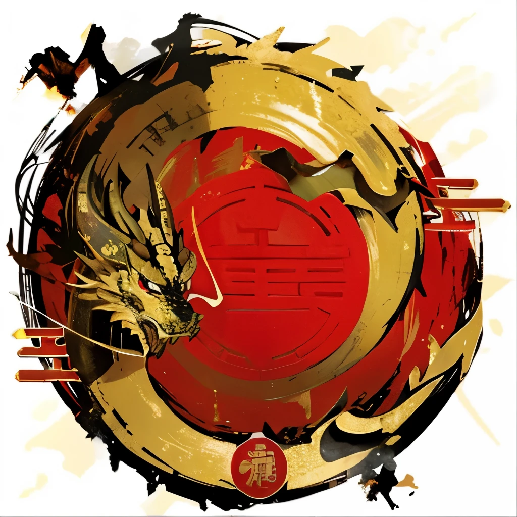 ((best quality)), ((masterpiece)), (Chinese style),Dragons,football team logo
