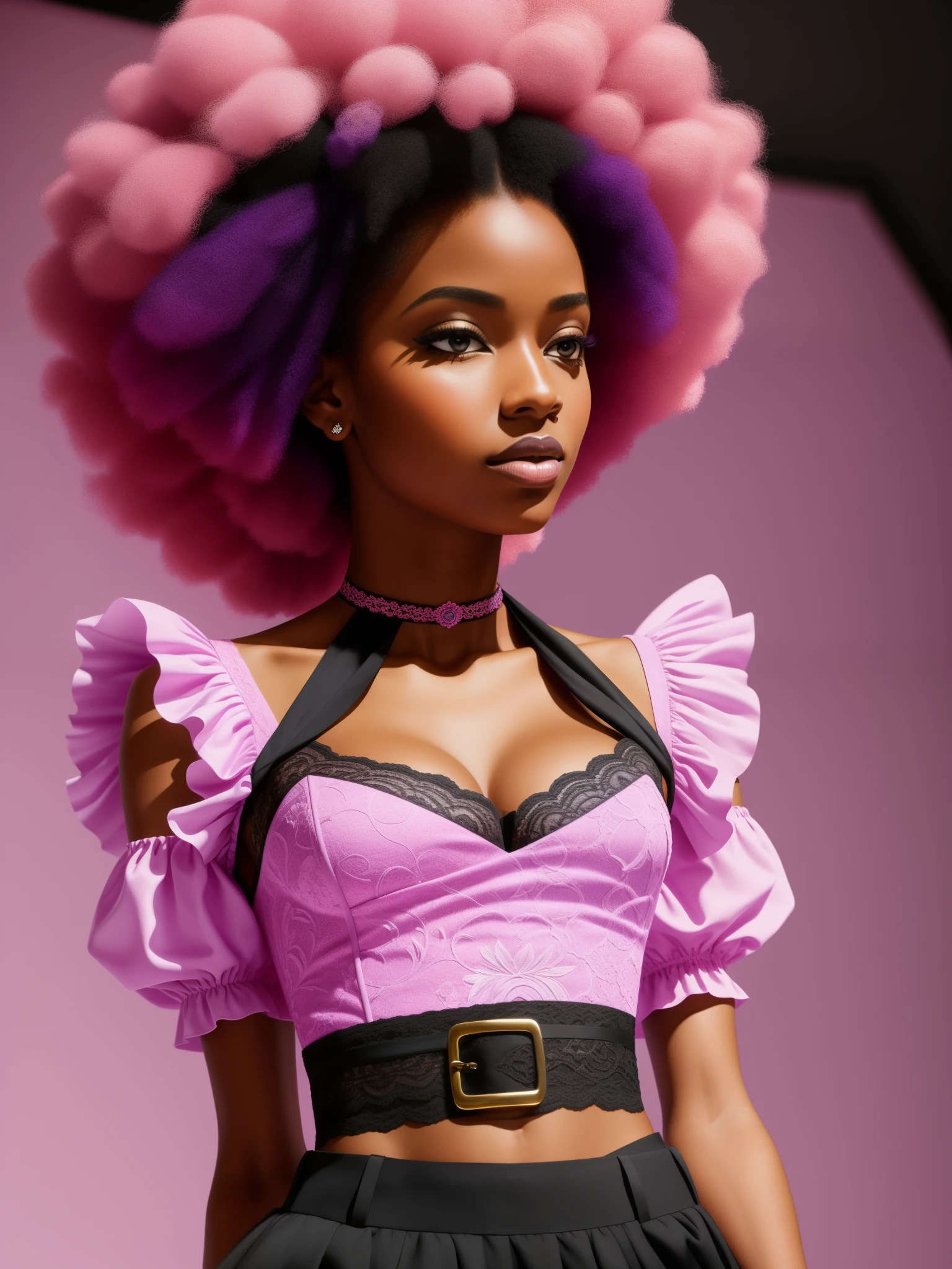 designed by Pablo Amaringo, Cross processing print, stylized, Lovely Haitian (big tits college girl:1.3) , with Horrifying details, dressed in Hyperdetailed Controversial stunningly beauty, and Ghostly 1950s poodle skirts, Smoky Conditions, Contemporary, Horror, (Magenta theme:0.7) , Chibi Anime, F/2.8, unconventional tonalities, heightened contrasts, unpredictable results, artistic unpredictability, retro and vintage feel, dynamic color interplay, abstract and dreamlike, <lora:add-detail-xl:1>, <lora:xl_more_art-full_v1:1>