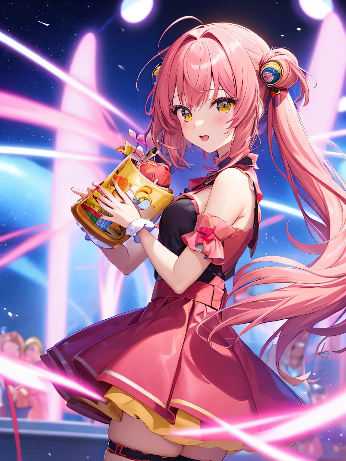 ヘッドフォンを装着してlisten to music女の子, everyone, Anime visuals of cute girls, かわいいanime girl,listen to music　Near future　neon　neonカラー, 若いanime girl, Gweiz, High quality anime art style, anime girl, , 美しいanime girl, かわいいanime girl, (anime girl), official artwork
