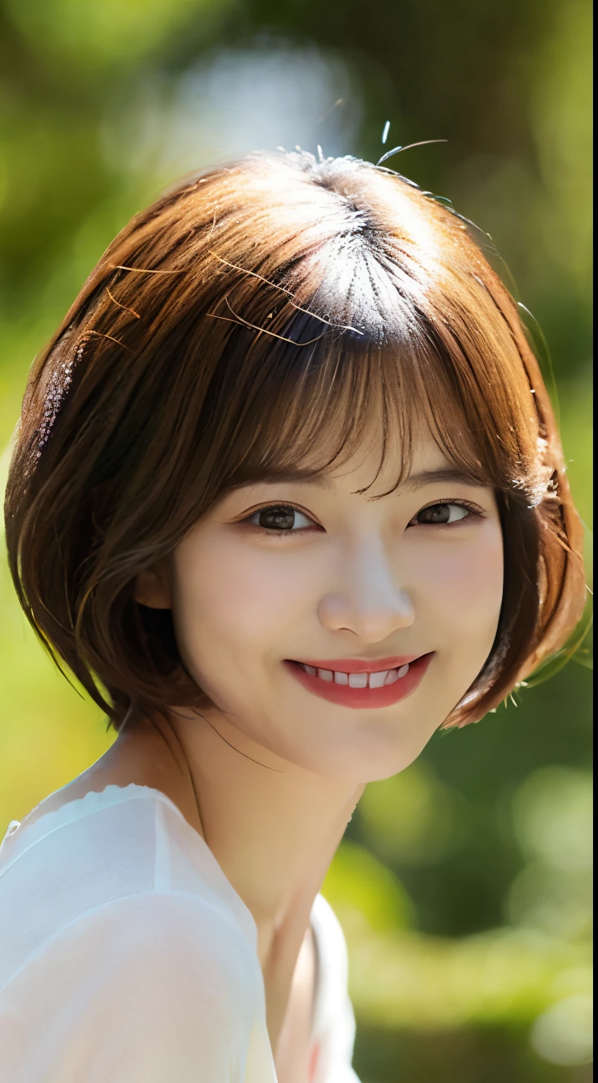 pixie cut smile