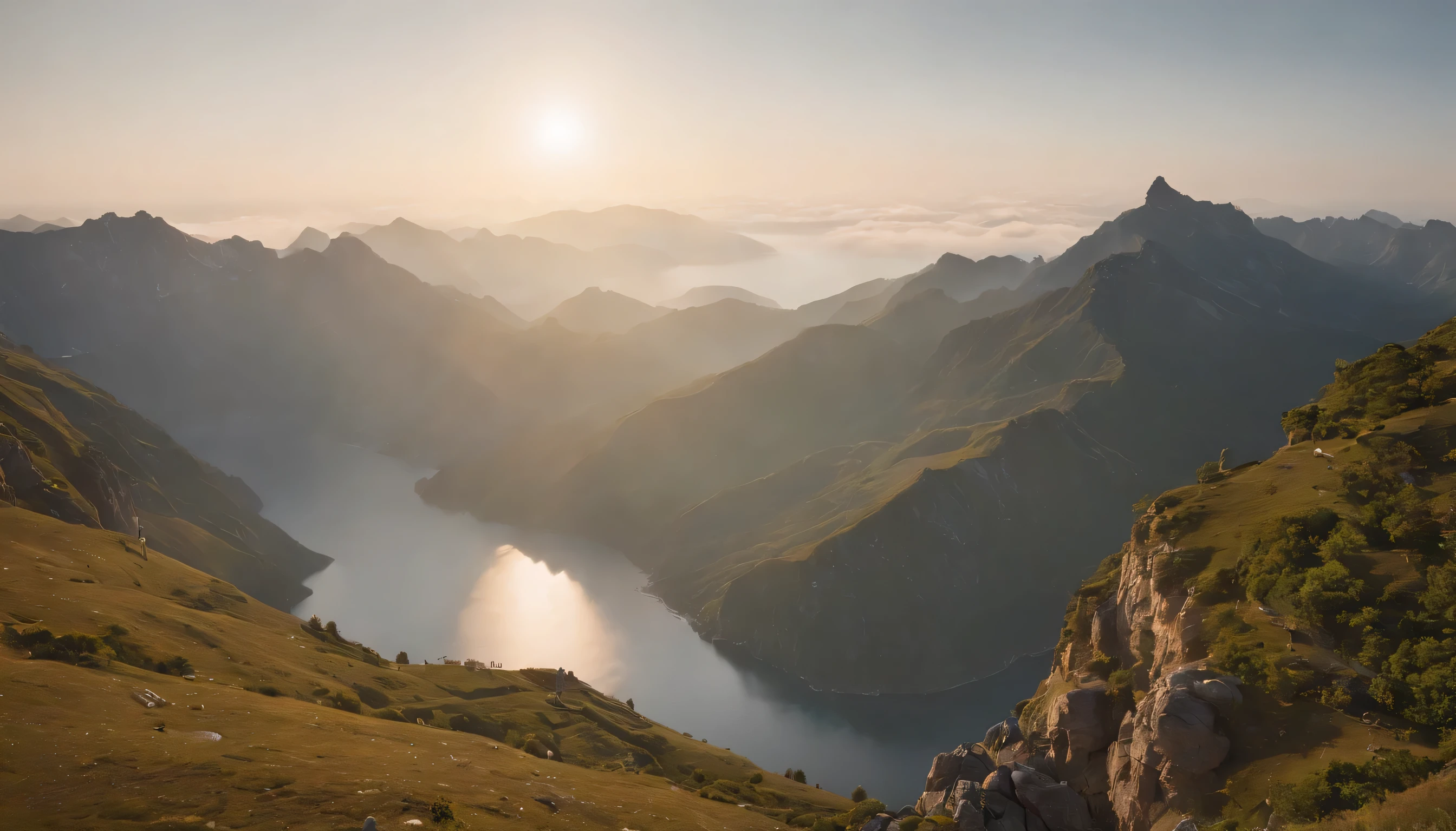 (Highly detailed CG Unity 8k wallpaper、masterpiece、highest quality、Super detailed)、(best lighting、best shadow、very delicate and beautiful)、highest quality、8k、Detailed facial depiction、masterpiece、highest quality、clear image quality、
Mountain々Wait for the moment when the ridgeline emerges from the sea of clouds and take a photo..。