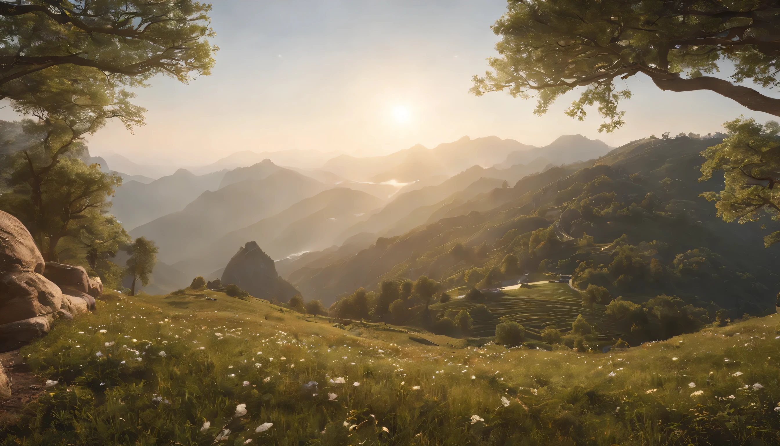 (Highly detailed CG Unity 8k wallpaper、masterpiece、highest quality、Super detailed)、(best lighting、best shadow、very delicate and beautiful)、highest quality、8k、Detailed facial depiction、masterpiece、highest quality、clear image quality、
Sea of clouds and mountains visible from the mountain trail々々Let me&#39;take pictures of the landscape of。