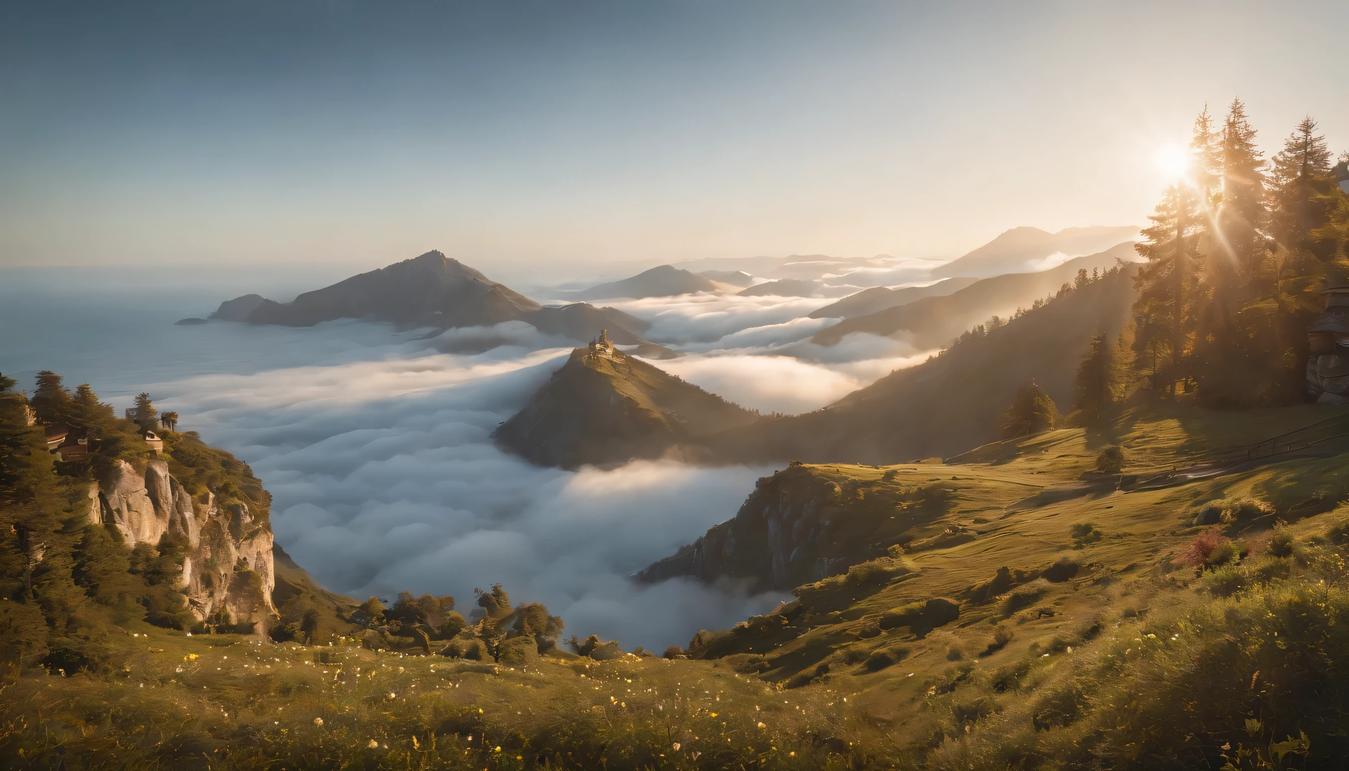 (Highly detailed CG Unity 8k wallpaper、masterpiece、highest quality、Super detailed)、(best lighting、best shadow、very delicate and beautiful)、highest quality、8k、Detailed facial depiction、masterpiece、highest quality、clear image quality、
Let me'Expressing the flow of a sea of clouds with long exposure。