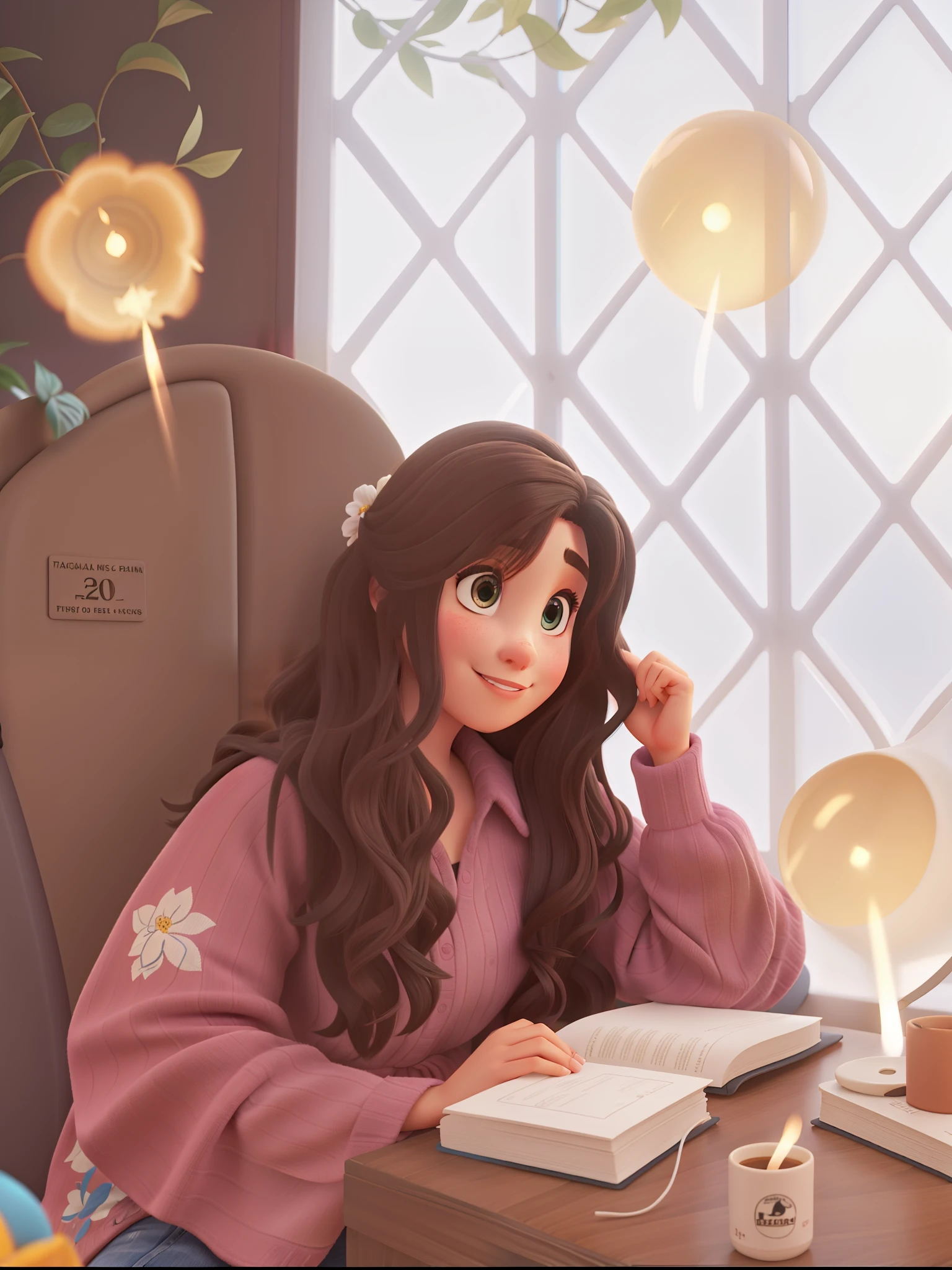 Uma mulher estilo Disney pixar, alta qualidade, melhor qualidade.