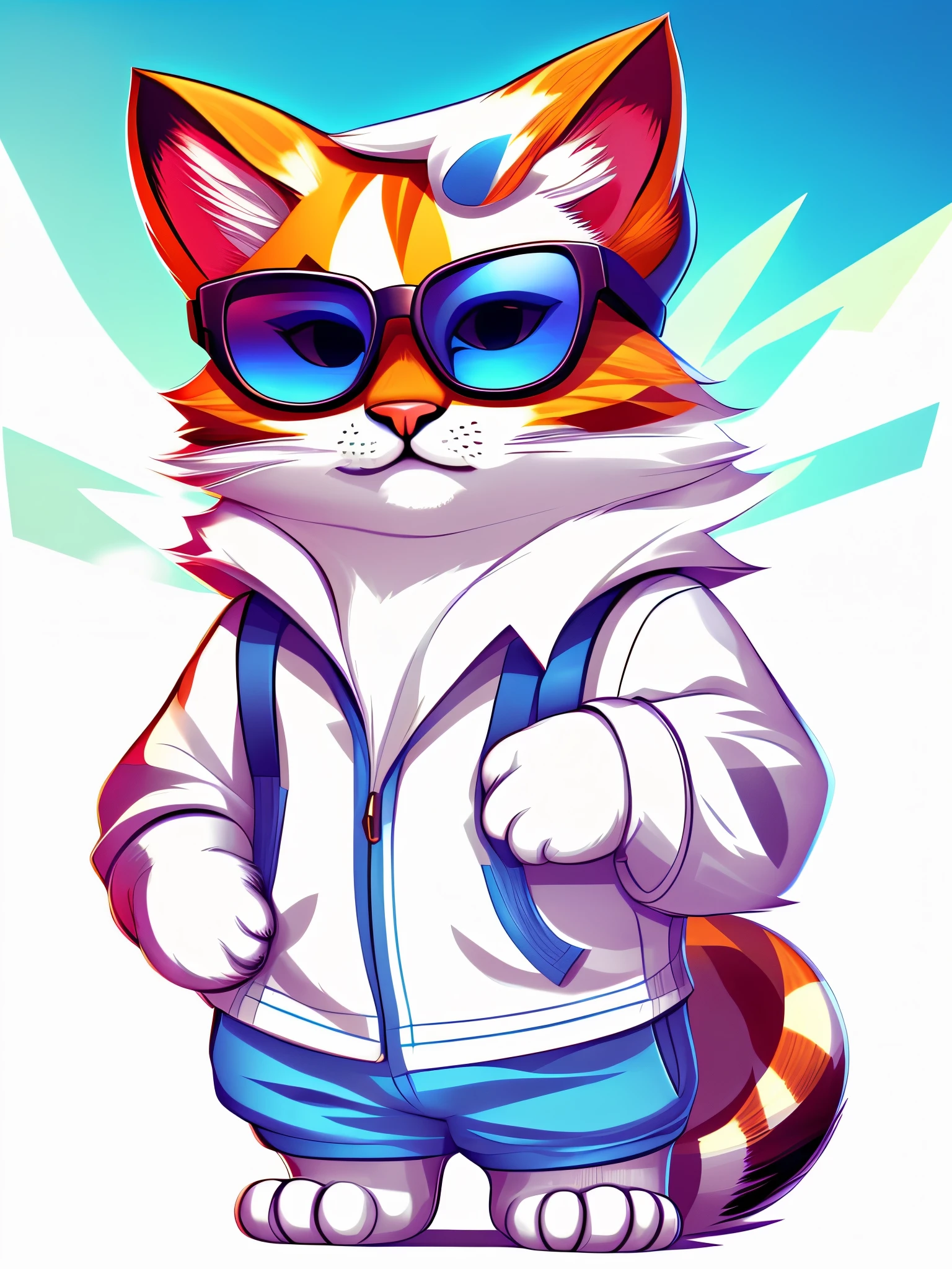 Image of a cat wearing sunglasses