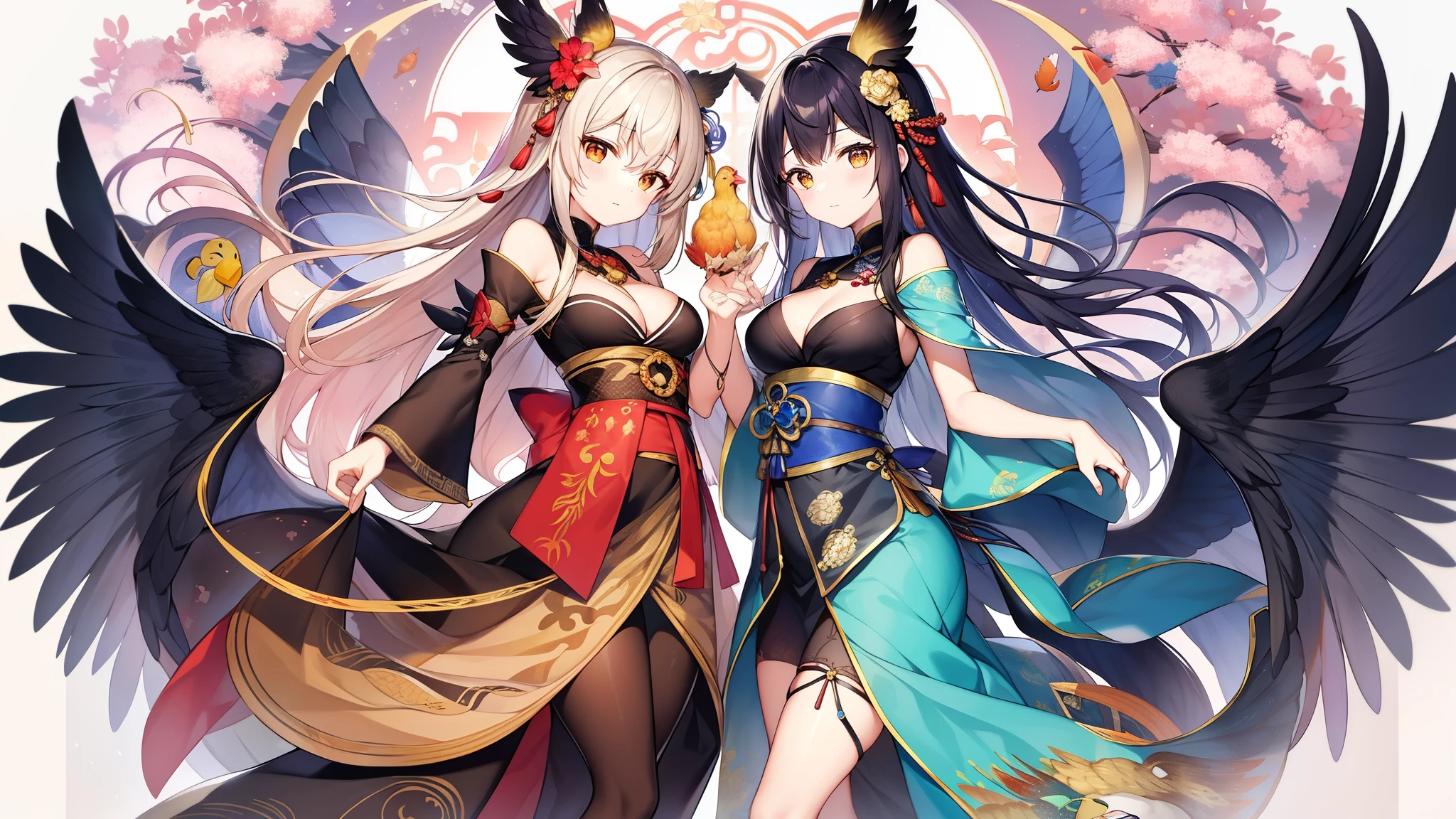 Phoenix、legendary bird of chinese mythology、It is a spiritual bird。The head is a chicken、The nod is a swallow、The neck is a snake、The back of a turtle、the tail is a fishで、The colors are black, white, red, blue, and yellow.、The height is said to be about six feet.[1]。『Sankai Sutra』「Nanzan Sutra」Well then鶏に似ており、On the neck「virtue」、on the wings「righteous」、on the back「Thank you」、in my chest「Benevolence」、On the belly「letter」It was said that there was a crest of。Later Han dictionary『Explain words』Well then、Kou in front、After that, Rin、The neck is a snake、the tail is a fish、The color is red、The mouth is a duck、The pattern is a dragon、The back of a tiger、The nod is a swallow、The chicken is a chickenと記された。Established during the Southern Dynasty『Song Shu』巻二十八志第十八Well then、head of snake、The nod is a swallow、The back of a turtle、Belly is a tortoise、The neck is a crane、The chicken is a chicken、The front part is kono、the tail is a fishに似ており、head is blue（green）、It is said that the wings are lined up。With Kirin, Reiki, and Oryu「four spirits」、Phoenixの別名としては、Unsaku、skylark、Ye Lulang、Huoli、five spirits、Benevolence智禽、Tanzan Hermit、long distance、friend、There are Akeoka Koji etc.。黄鳥・狂鳥・孟鳥・夢鳥などもPhoenixと同一とする説もある
