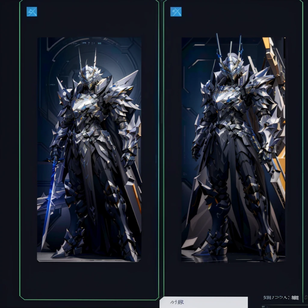 (a sword),blue hilt,grey blade,green scabbard,background "Fengshen Bang"