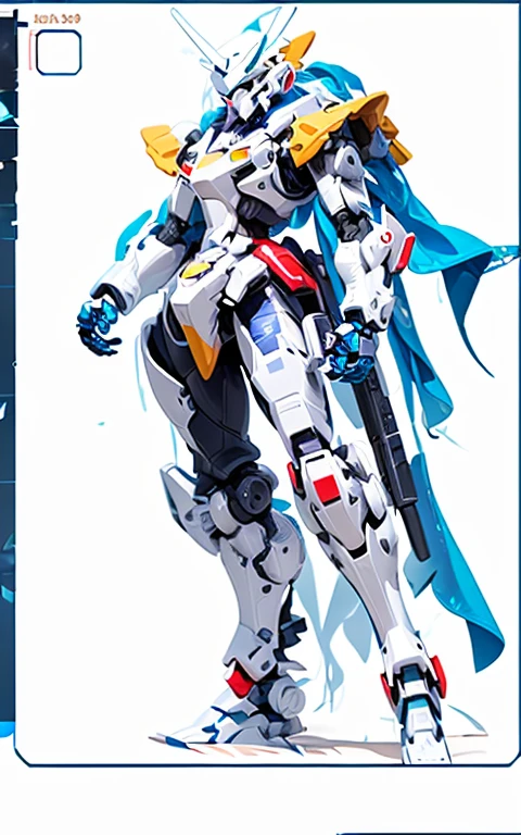 Long tail robot close-up, alexandre Fela white mecha, Action figure mecha, Cool mecha style, Mecha suit, Fela white mecha, Barbatos mobile suit, barbatos gundam, Alexander Ferra Meha, by Lee Jeon Suk, huge mecha, full body Mecha suit