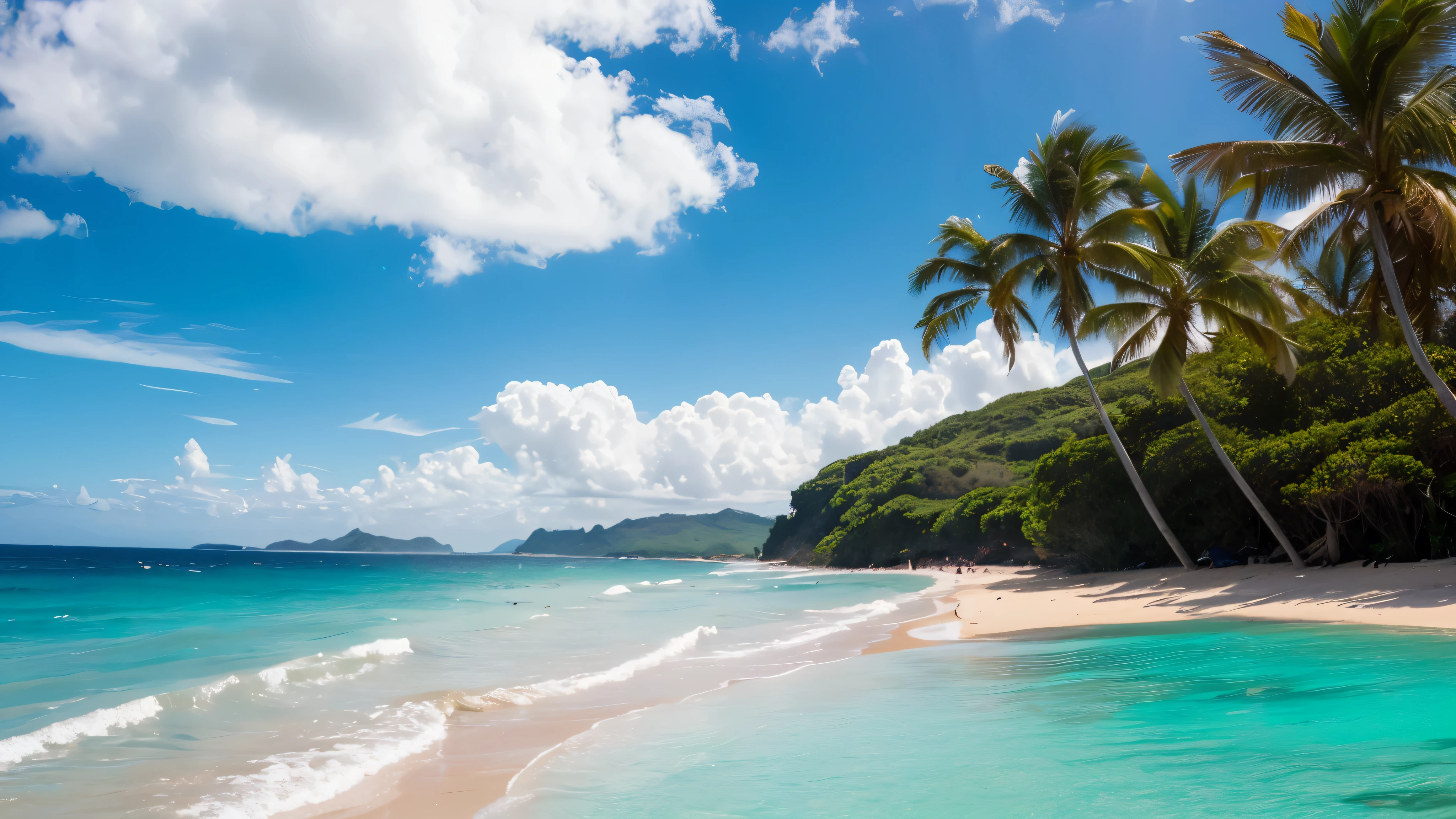 beach, sky, sea water,