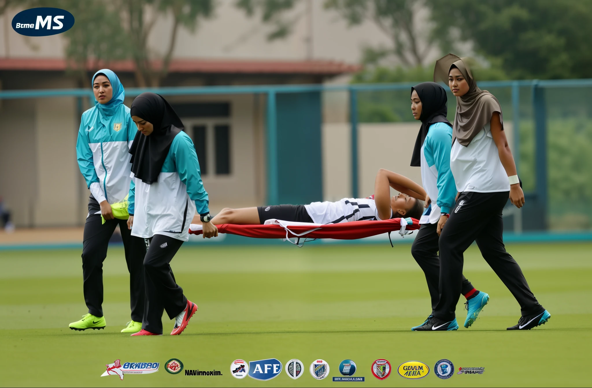 malaysian women's heads with hijabs