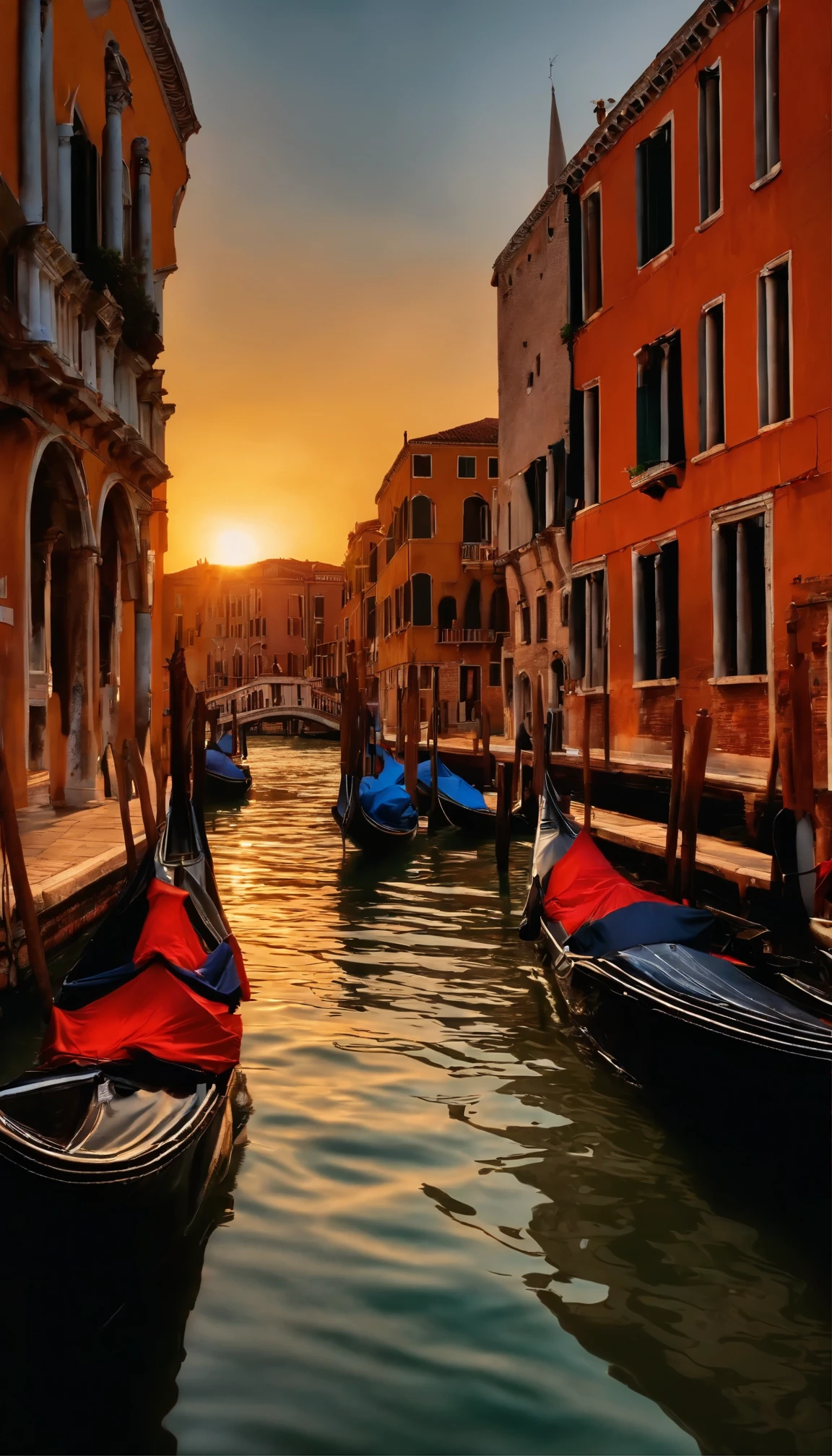 final de tarde em veneza, por do sol, venice square, melhor qualidade, obra prima, 9k