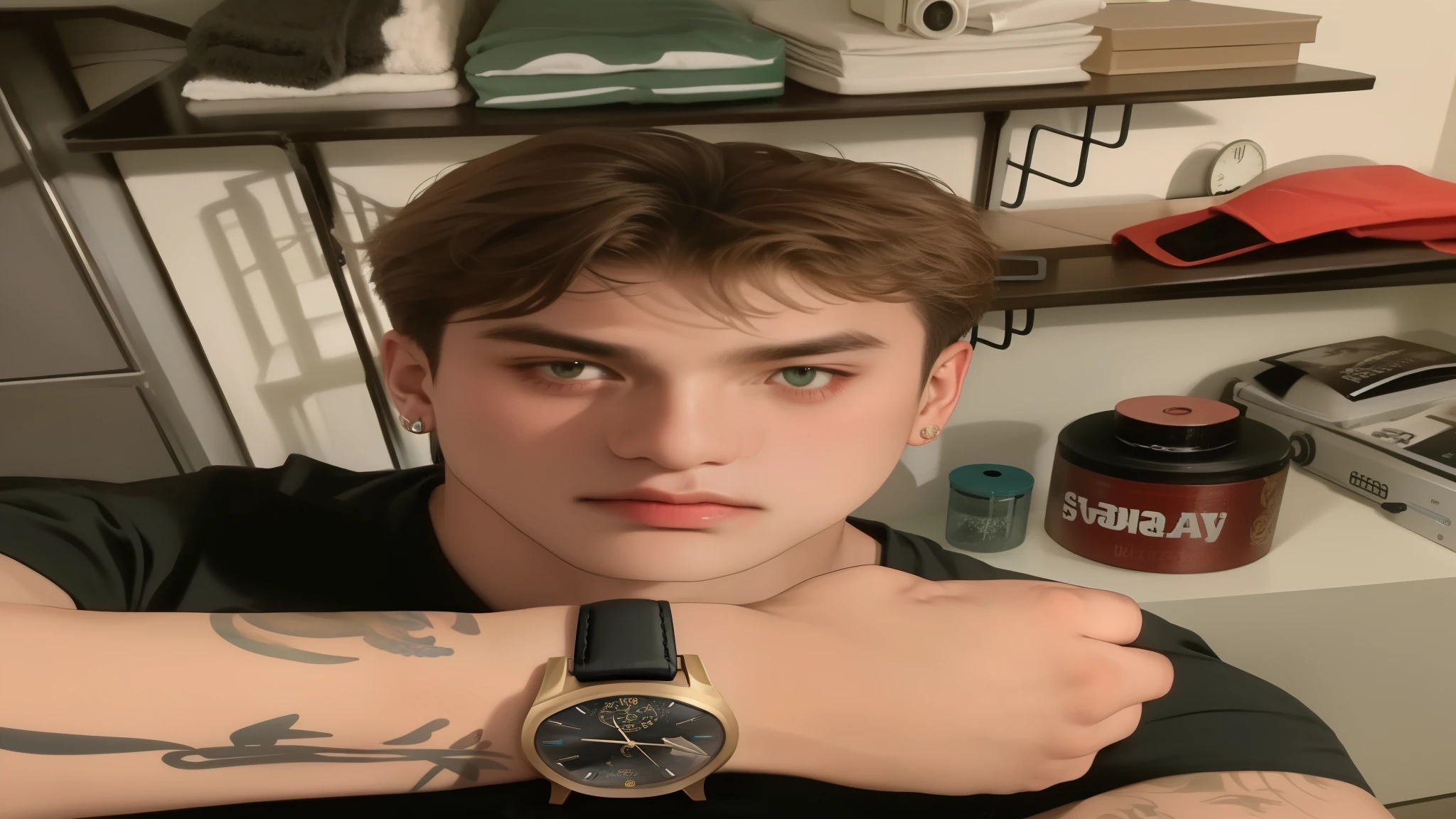 devastated man with a watch on his arm in a room, 18 anos de idade, 22 anos de idade, bladee da gangue de drenagem, 21 anos de idade, estilo de seb mckinnon, 23 anos, imagem de perfil, 1 6 anos, taken at the beginning of 2020, Serpentina do Twitch / jogador Ludwig, 20 anos de idade Kpop boy, Korean face jungkook, Korean male face 