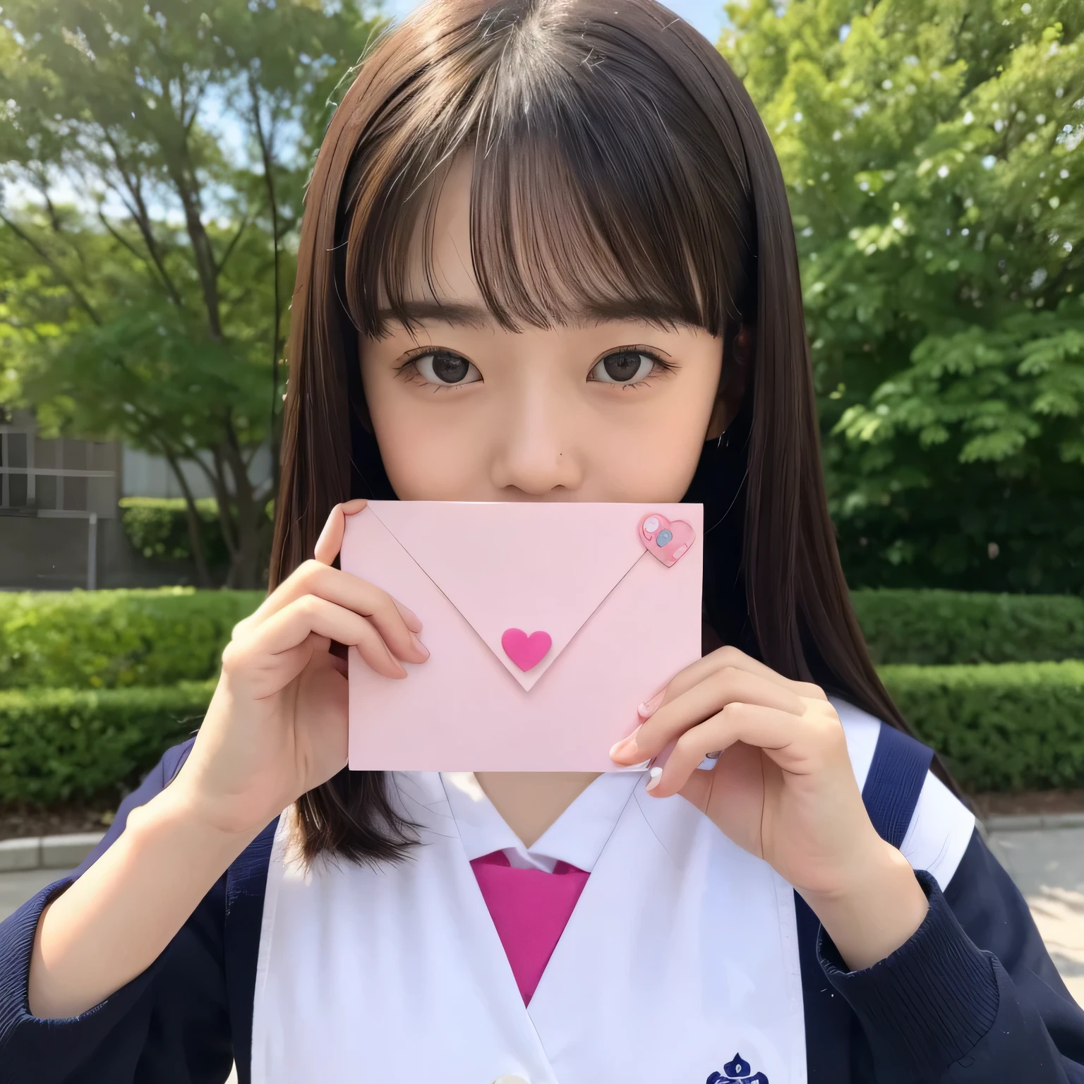 realistic pictures、Highest品質、ultra high resolution、Professional specifications、((とてもロリなprimary school studentが手紙を差し出す))、(((Hold the letter with both hands)))、school classroom、sailor suit、、lolicon、Highest、10 years old、love confsquare letters、embarrassing、blush、
