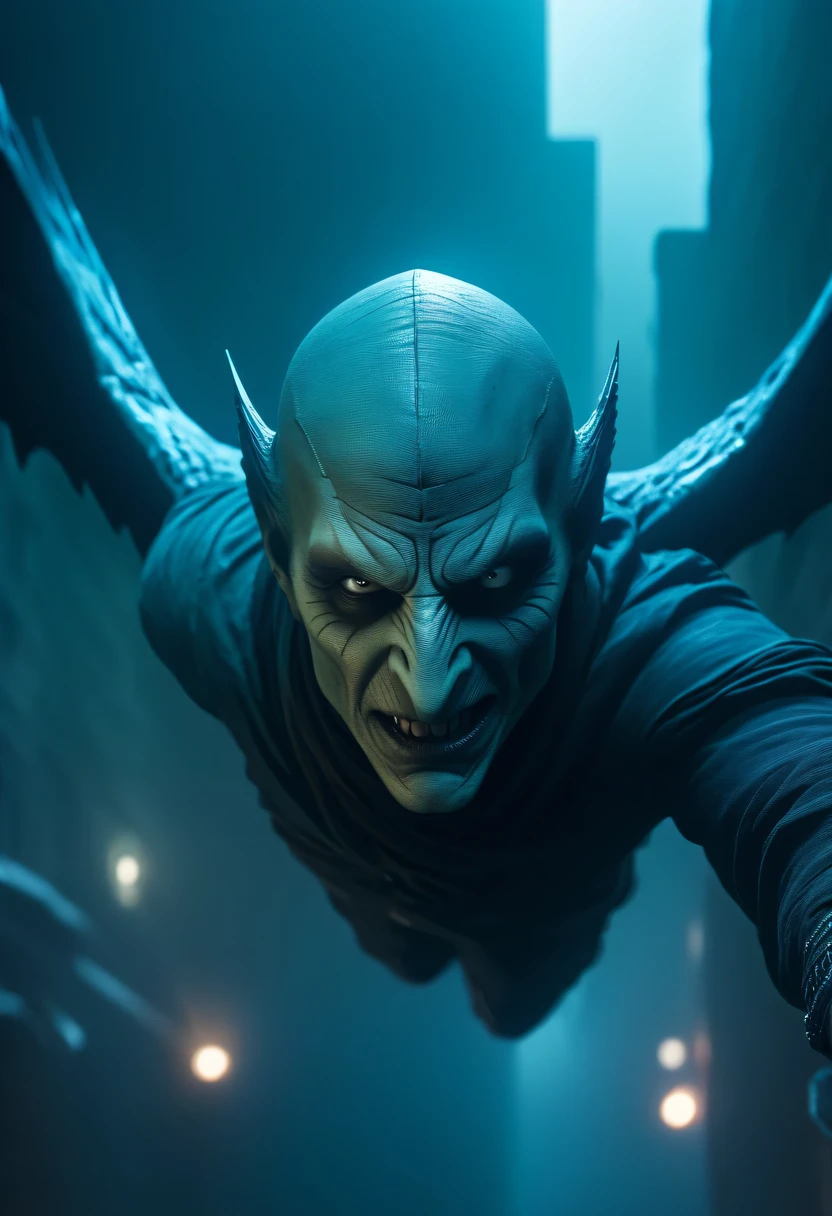 actual photo of raziel (flight:1.3) in dark city, dark fantasy style, ,high resolution, (detailed actual image:1), Crazy details, soft, hero, (expressive face, Detailed face:1), (actual:1), (photoactual, photo-actual:1), full color, (3d:1), (Very detailed:1.2), masterpiece, 8K Ultra HD,