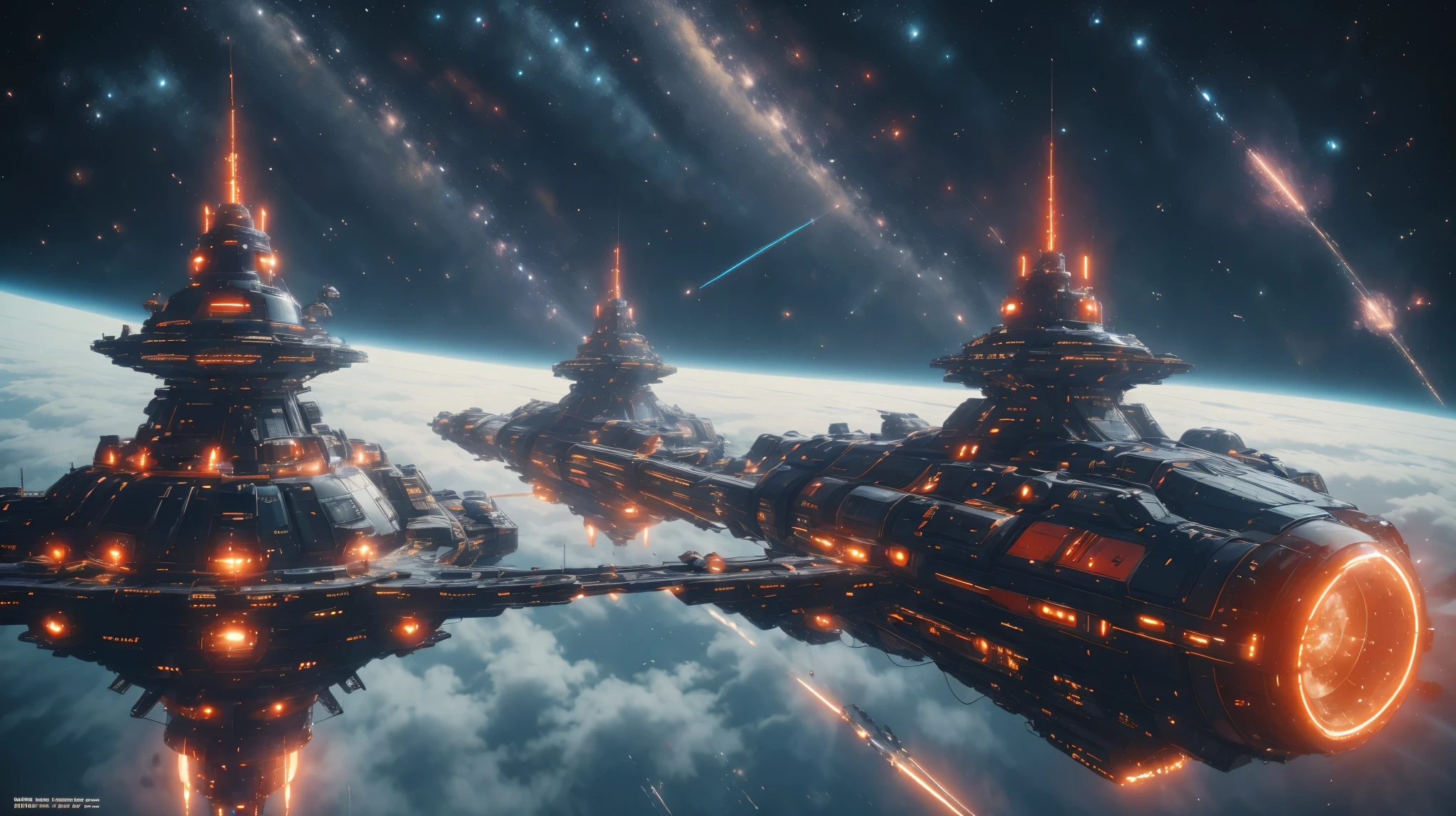COMG3O,(best quality,4k,8k,highres,masterpiece:1.2), ultra-detailed, (realistic,photorealistic,photo-realistic:1.37), Star Wars, interstellar warship, explosions, lasers, battle, chaos, stars, nebula, epic space battle, intense firefights, alien species, galactic conflict, massive destruction, futuristic technology, epic scale, intense action, high-speed dogfights, monumental spaceships, vivid colors, dynamic lighting, epic space opera, thrilling battles, cinematic atmosphere, dramatic explosions, fast-paced combat, epic clashes, breathtaking visuals, massive space armada, high-energy warfare, advanced weaponry, epic storytelling, intense battles for survival, space combat tactics, breathtaking space battles, grandiose battles, masterful visual effects, immersive battle scenes
