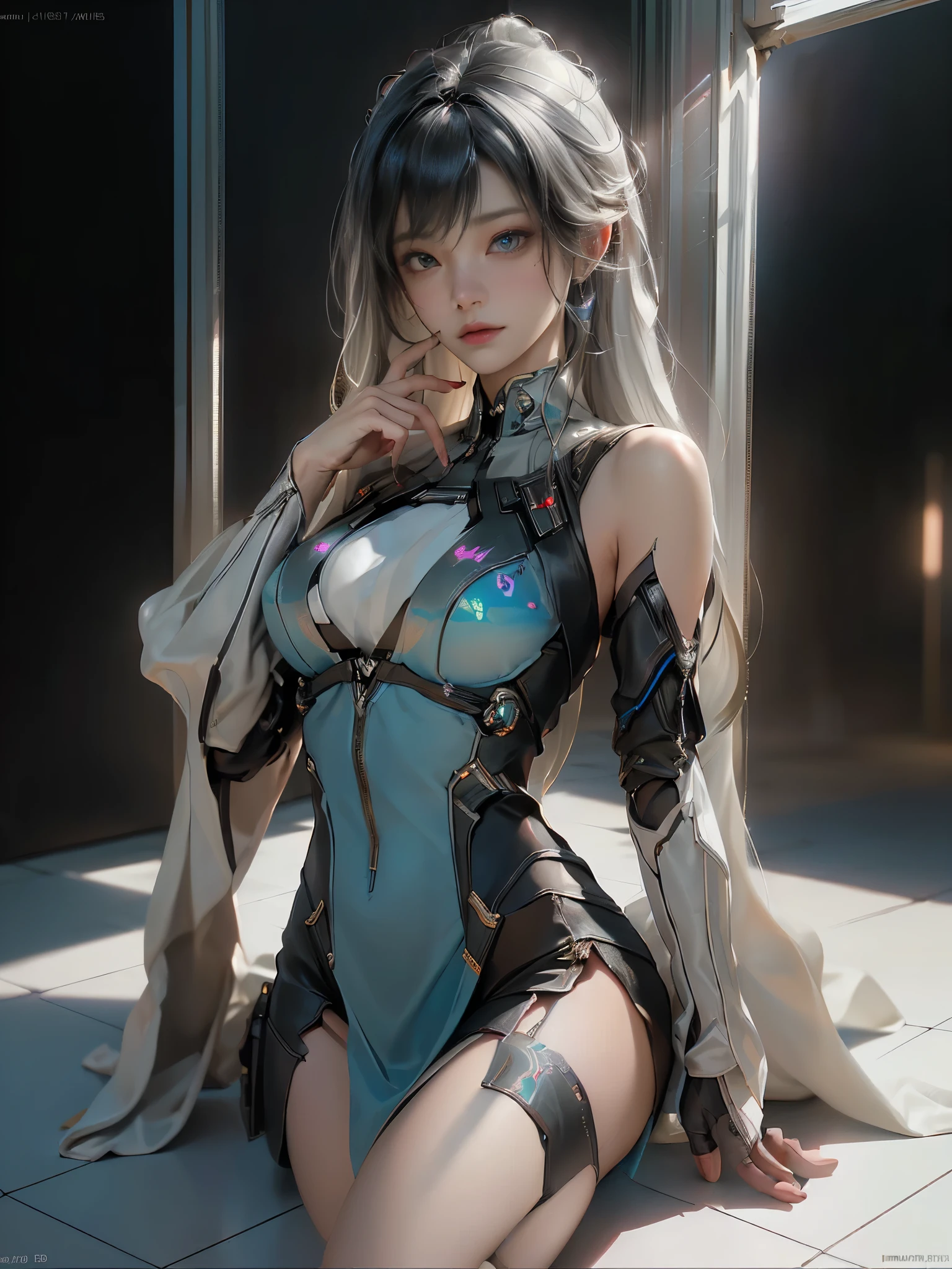 (best quality), ((masterpiece), (detail: 1.4), 3d, A beautiful cyberpunk woman, high dynamic range (high dynamic range), satin clothing, Ray tracing, NVIDIA RTX, super resolution, Unreal 5, subsurface scattering, PBR texture, post processing, Anisotropic filtering, depth of field, Maximum clarity and sharpness, multi-layer texture, Albedo and specular maps, Surface shading, Accurately simulate the interaction of light with materials, Perfect proportion, octane rendering, dichroic light, Large aperture, Low ISO, white balance, rule of thirds, 8K raw,