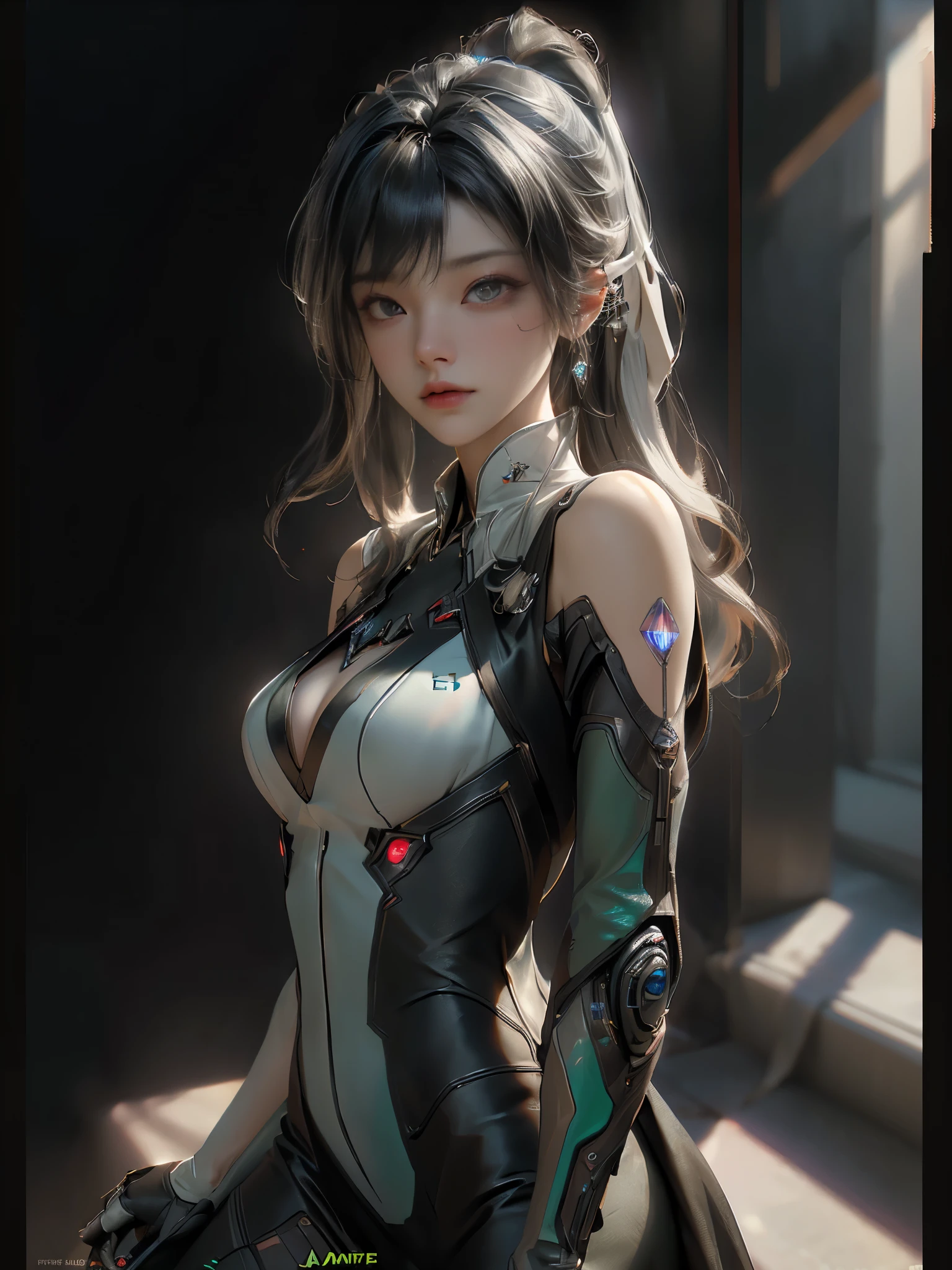 (best quality), ((masterpiece), (detail: 1.4), 3d, A beautiful cyberpunk woman, high dynamic range (high dynamic range), satin clothing, Ray tracing, NVIDIA RTX, super resolution, Unreal 5, subsurface scattering, PBR texture, post processing, Anisotropic filtering, depth of field, Maximum clarity and sharpness, multi-layer texture, Albedo and specular maps, Surface shading, Accurately simulate the interaction of light with materials, Perfect proportion, octane rendering, dichroic light, Large aperture, Low ISO, white balance, rule of thirds, 8K raw,