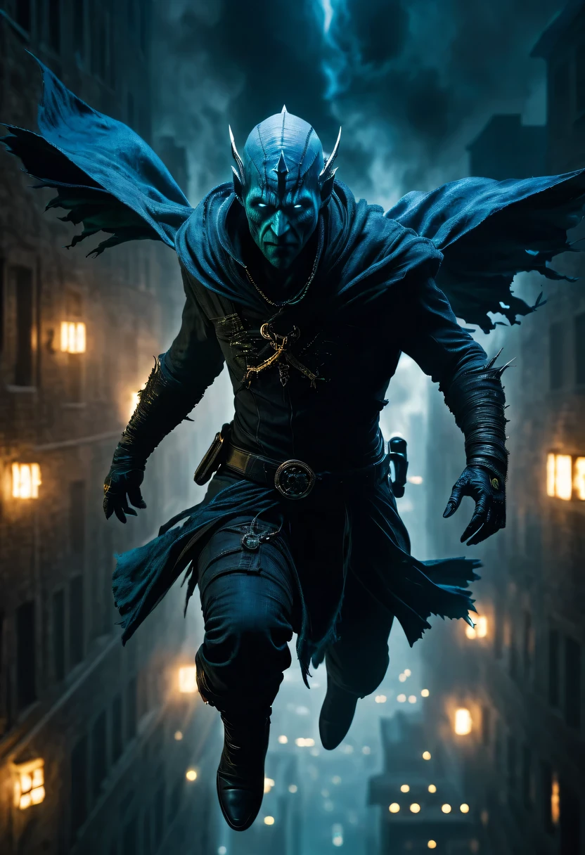 actual photo of raziel (flight:1.3) in dark city, dark fantasy style, ,high resolution, (detailed actual image:1), Crazy details, soft, hero, (expressive face, Detailed face:1), (actual:1), (photoactual, photo-actual:1), full color, (3d:1), (Very detailed:1.2), masterpiece, 8K Ultra HD,