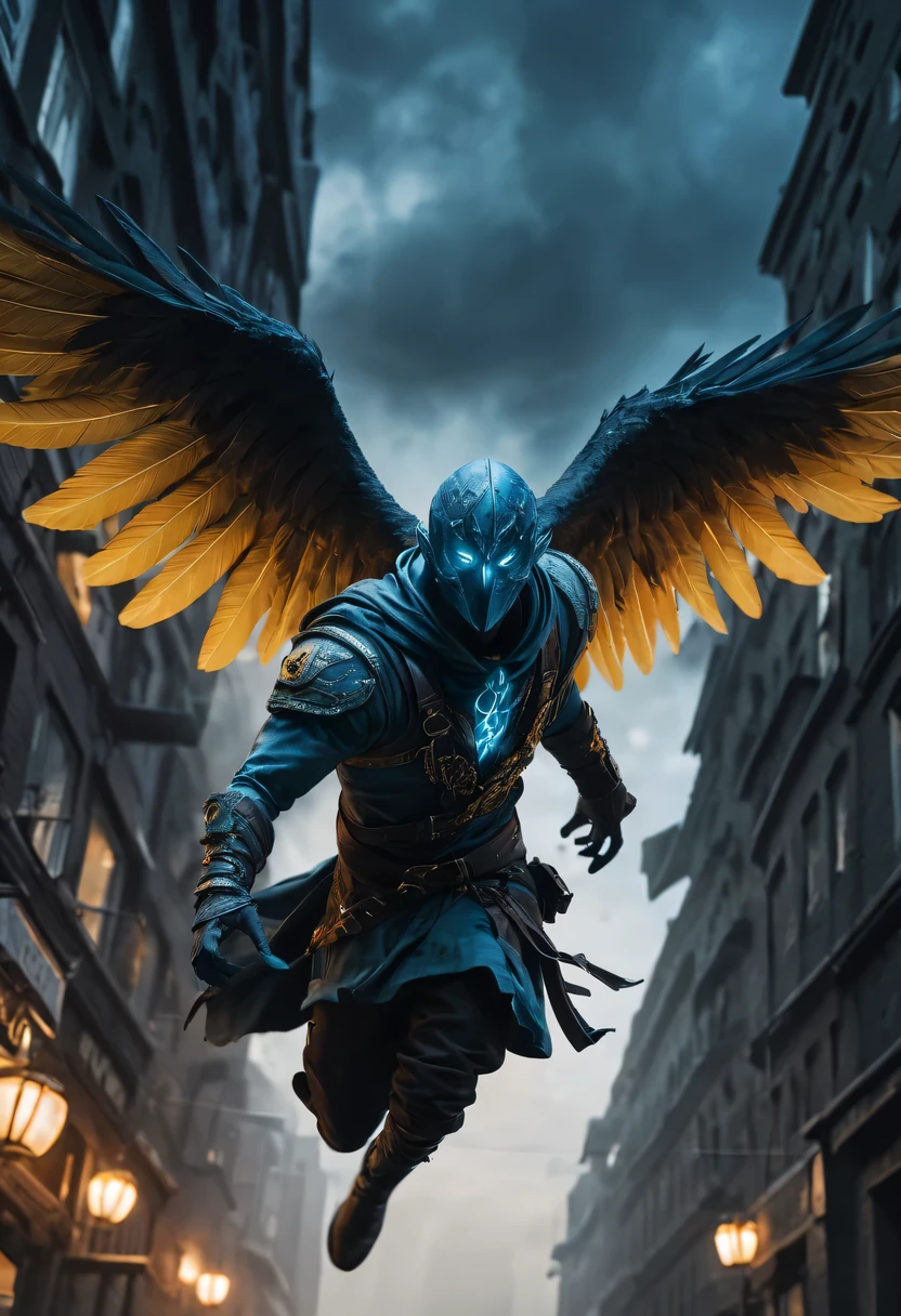 actual photo of raziel (flight:1.3) in dark city, dark fantasy style, ,high resolution, (detailed actual image:1), Crazy details, soft, student, (expressive face, Detailed face:1), (actual:1), (photoactual, photo-actual:1), full color, (3d:1), (Very detailed:1.2), masterpiece, 8K Ultra HD,