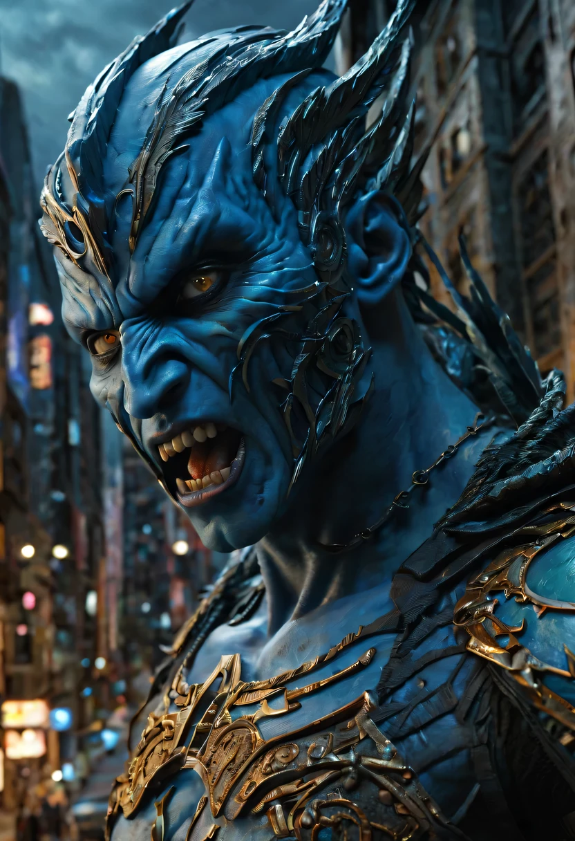 actual photo of raziel (flight:1.3) in dark city, dark fantasy style, ,high resolution, (detailed actual image:1), Crazy details, soft, student, (expressive face, Detailed face:1), (actual:1), (photoactual, photo-actual:1), full color, (3d:1), (Very detailed:1.2), masterpiece, 8K Ultra HD,