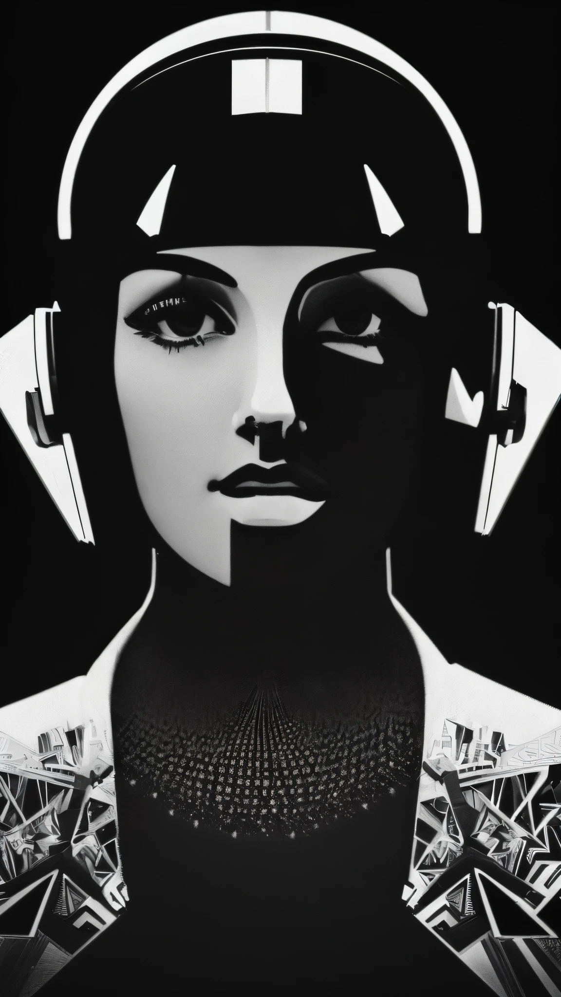 (masterpiece, 4k, ultra detailed, raw photo: 1.2), illustration, (portrait:1.2), (single background, black background1.4), (Art Deco:1.4), (minimalism:1.4), (clean:1.4), (fractal:1.4), (Microphone art deco), (Podcast) CCDDA Artstyle,