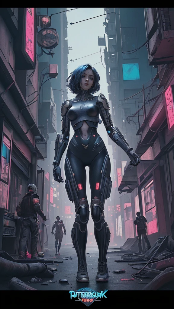 female Hero of Another World, cyberpunk city, (best quality, masterpiece, Representative work, official art, Professional, Ultra intricate detailed, 8k)