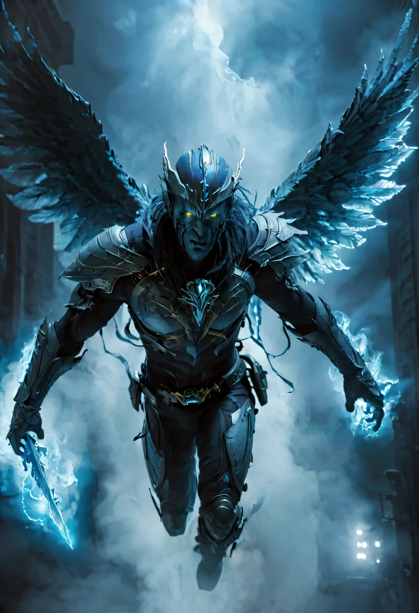 actual photo of raziel (flight:1.3) in dark city, dark fantasy style,  ,high resolution, (detailed actual image:1), Crazy details, soft,  student, (expressive face, Detailed face:1), (actual:1), (photoactual, photo-actual:1), full color, (3d:1), (Very detailed:1.2), masterpiece, 8K Ultra HD,    