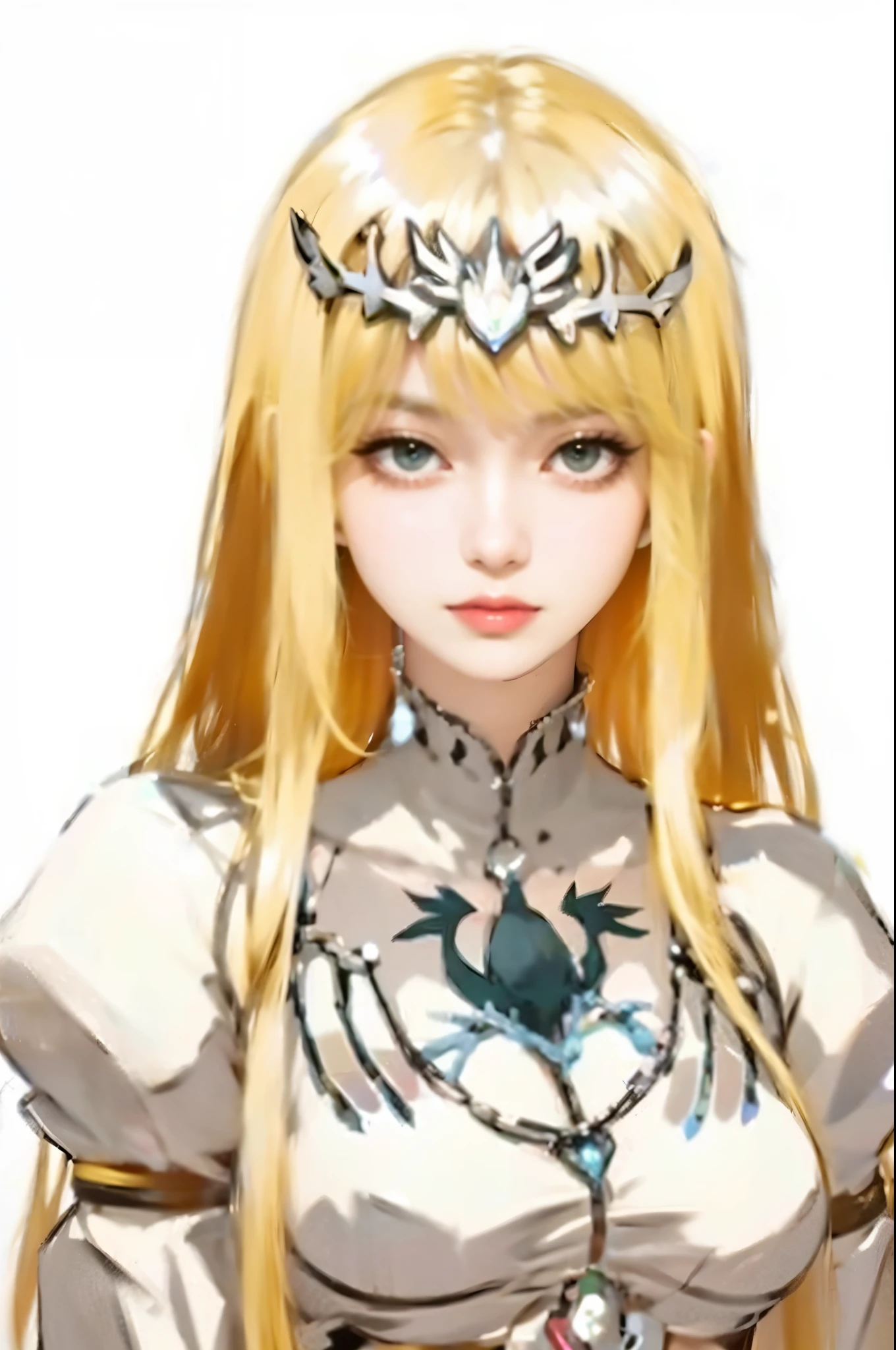 1girl, blonde hair,crow