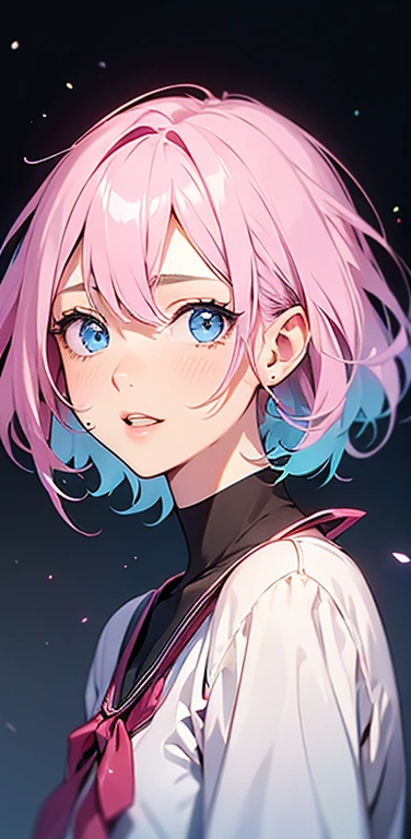 Highly detailed, High Quality, Masterpiece, beautiful, E, <lora:E:1>, solo, 2girl, march7th, multicolored_eyes, pink_hair, <lora:Char_HonkaiImpact_March7th:0.7>