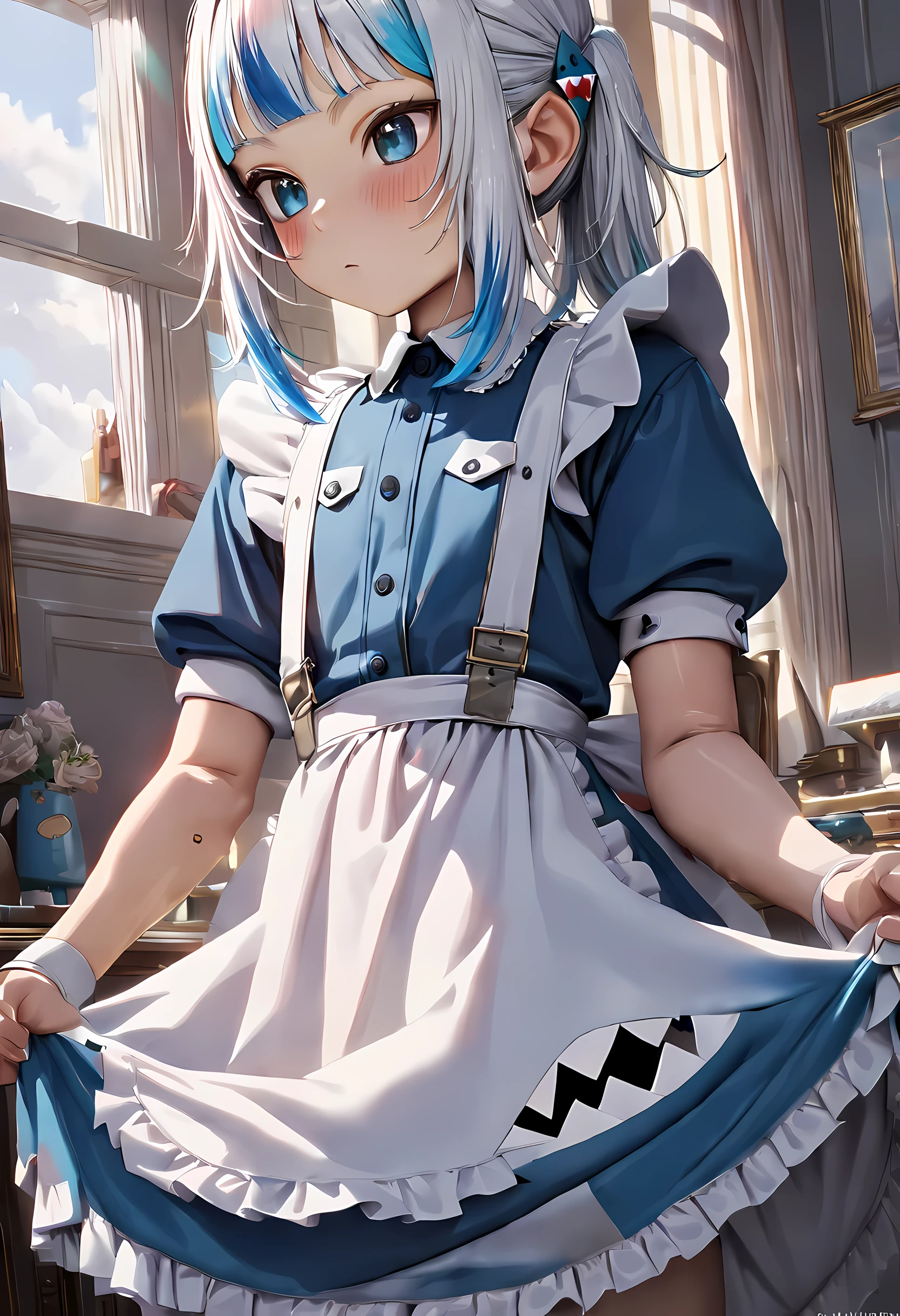 huge beat/(Holographic live broadcast/), vivid, Delicate skin, high detail, 8k,maid,, masterpiece, best quality