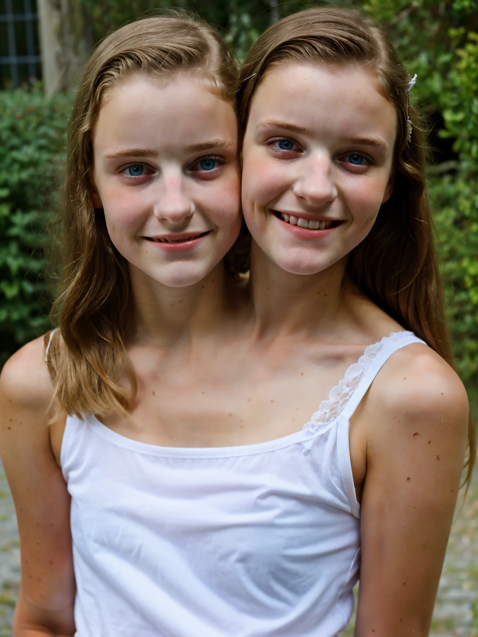 2heads, two headed girl, (a  girl and a 17 year old (german:1.5)