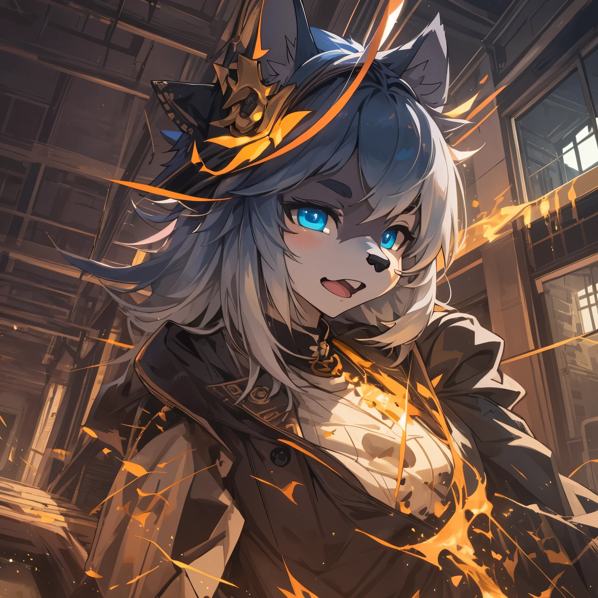 (masterpiece, best quality), intricate details, 1girl, ((toga himiko)), dress, striped thighs, smug, smile, fangs, teeth, horror (theme), sharp teeth, bright, dark, blood, tongue, smile, bright amrelos eyes, evil smile, standing, night landscape --auto --s2