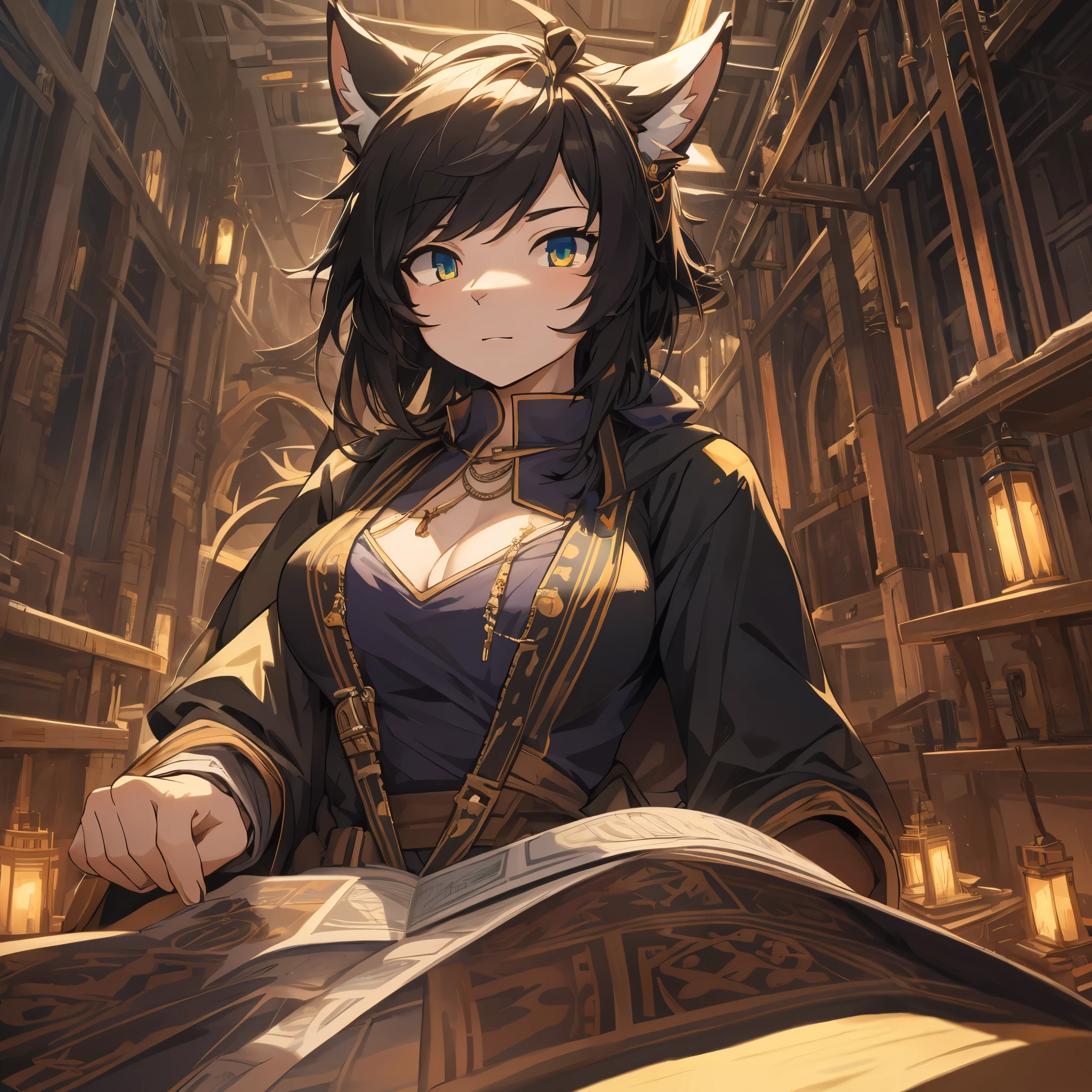 cover page, highres, top quality, best quality, paid reward available, unparalleled masterpiece, perfect artwork, absurdres, High-quality illustrations, super high resolution, detailed background, Hospitals with power outages, Spooky creatures, Pirate Ship, a pirate, 6+boys, 6+girls, absurdres(highly detailed beautiful face and eyes)perfect anatomy, expression, good lighting, cinematic shadow(kemono, furry anthro),