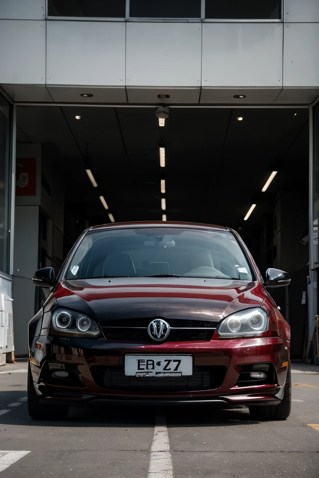Umhhh generate a red golf mk4 r32 style