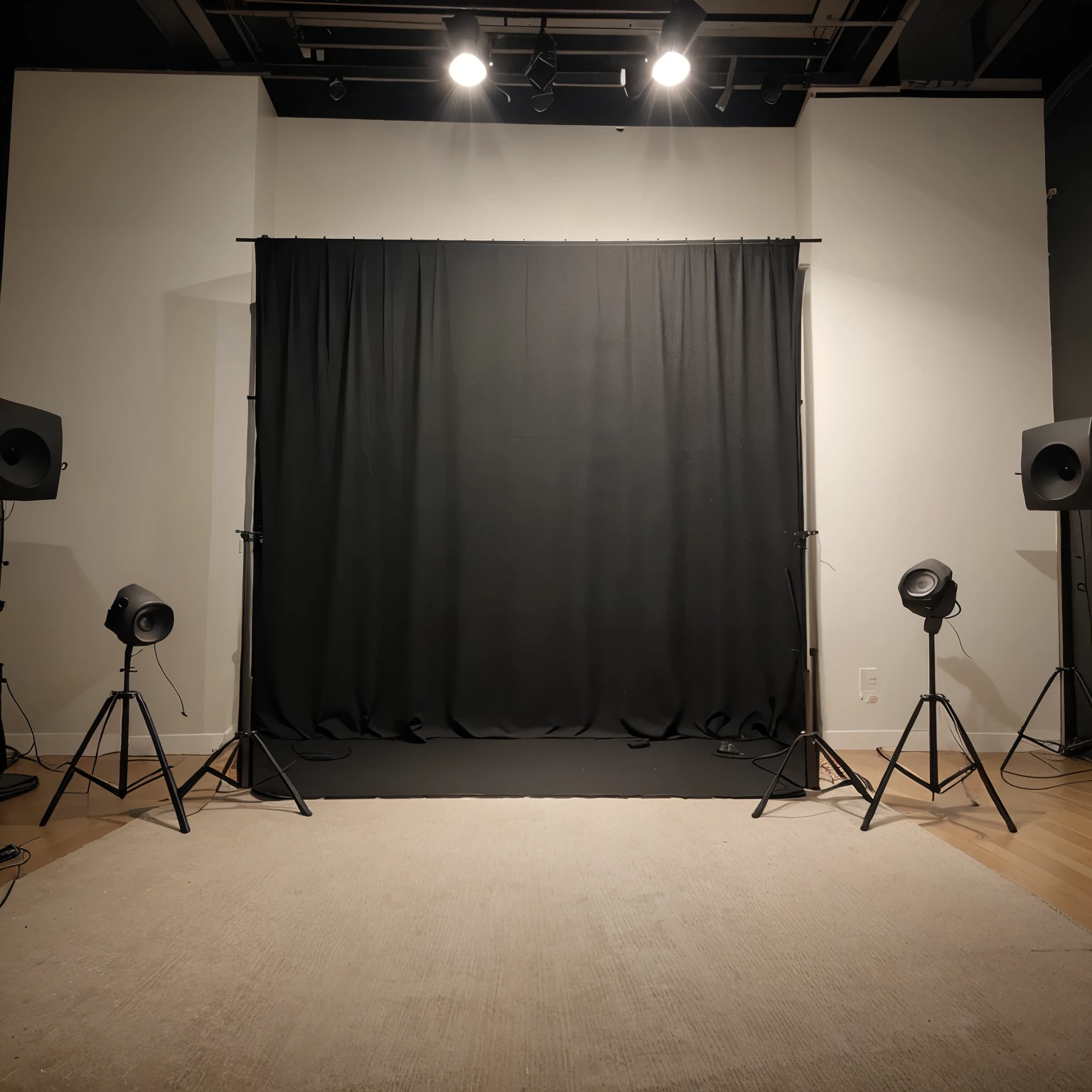 studio background, no one is present