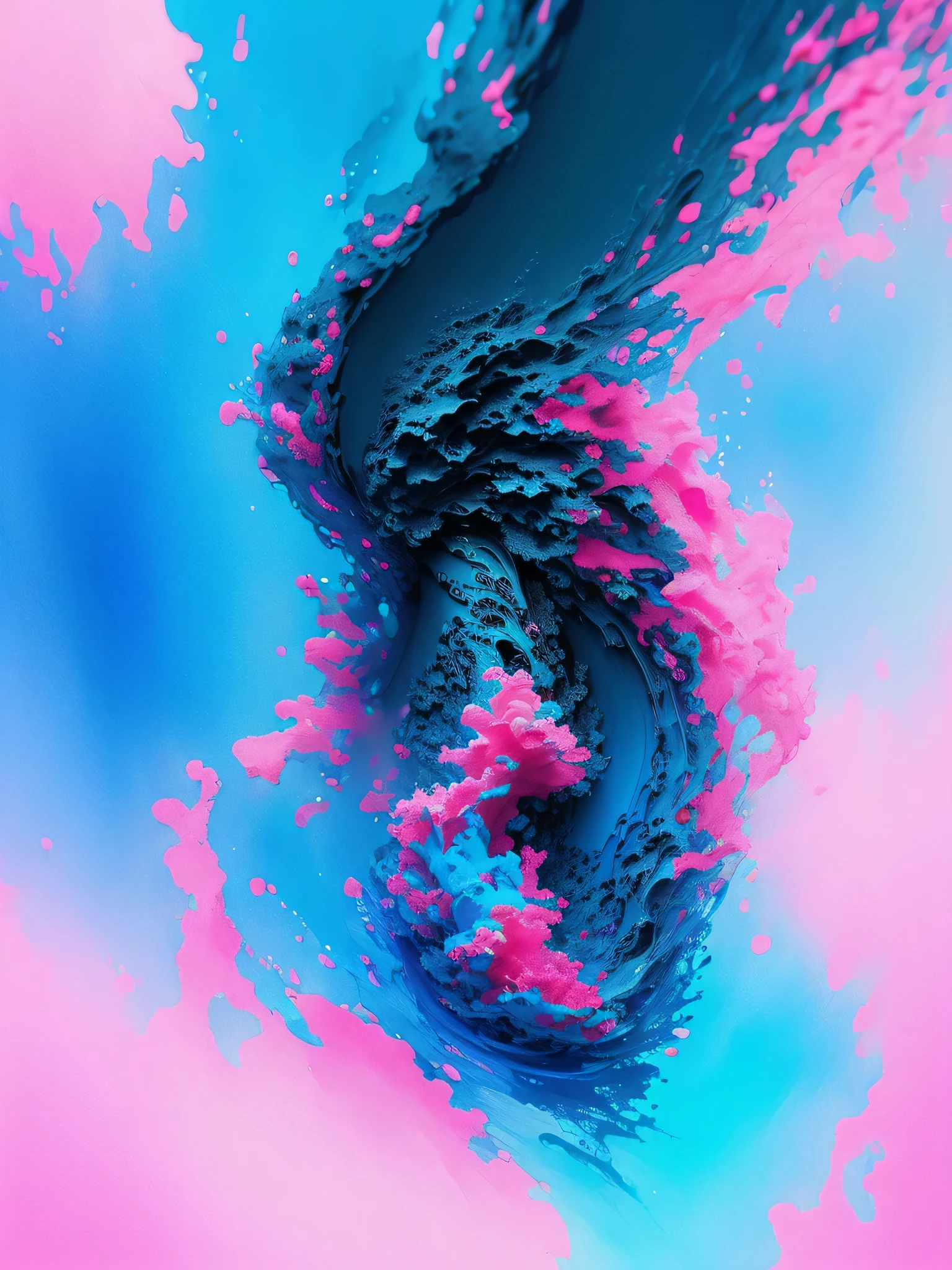 a close up of a blue, pink, red, black liquid substance in water, blue and pink colour splash, color ink explosion, hq 4k phone wallpaper, by Alberto Seveso, fluid coloured smoke, red and cyan ink, blue and pink colors, pink and blue colors, pink and blue colour, purple and blue colored, inspired by Alberto Seveso, cyan and magenta, dark blue color image background, no people