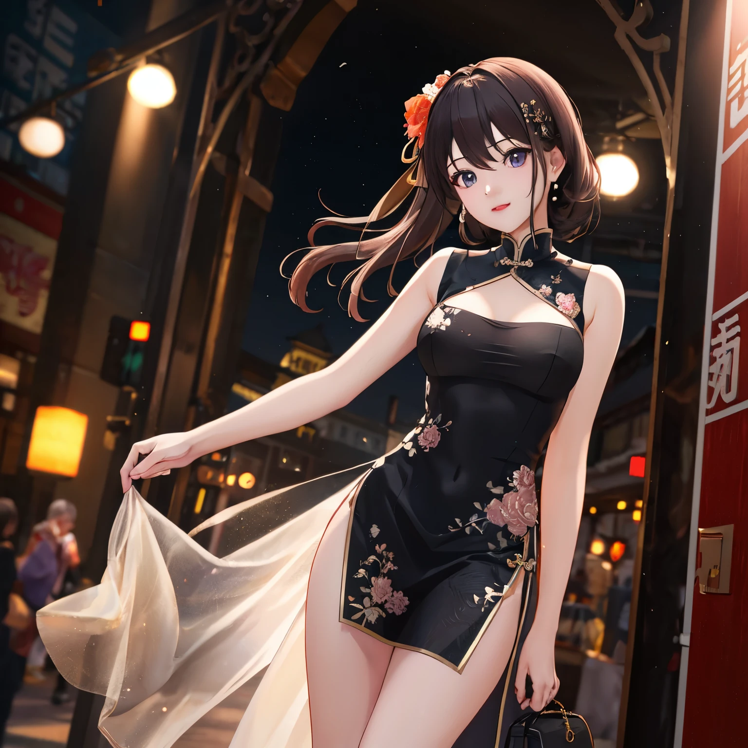 （2.5D：1.2），best quality, masterpiece, highres, 1girl,china dress,Beautiful facebest quality,masterpiece,highres,cg，lighting,candid,Photograph,high resolution,4k,8k,Bokeh,