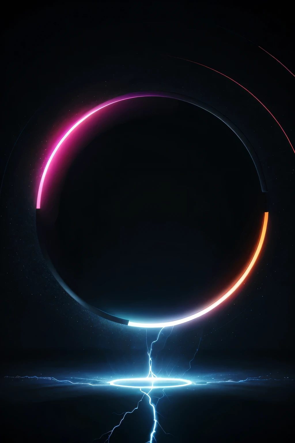 power point slide background image that contains electricity and digital themes with space for text in the middle. background slightly blurred